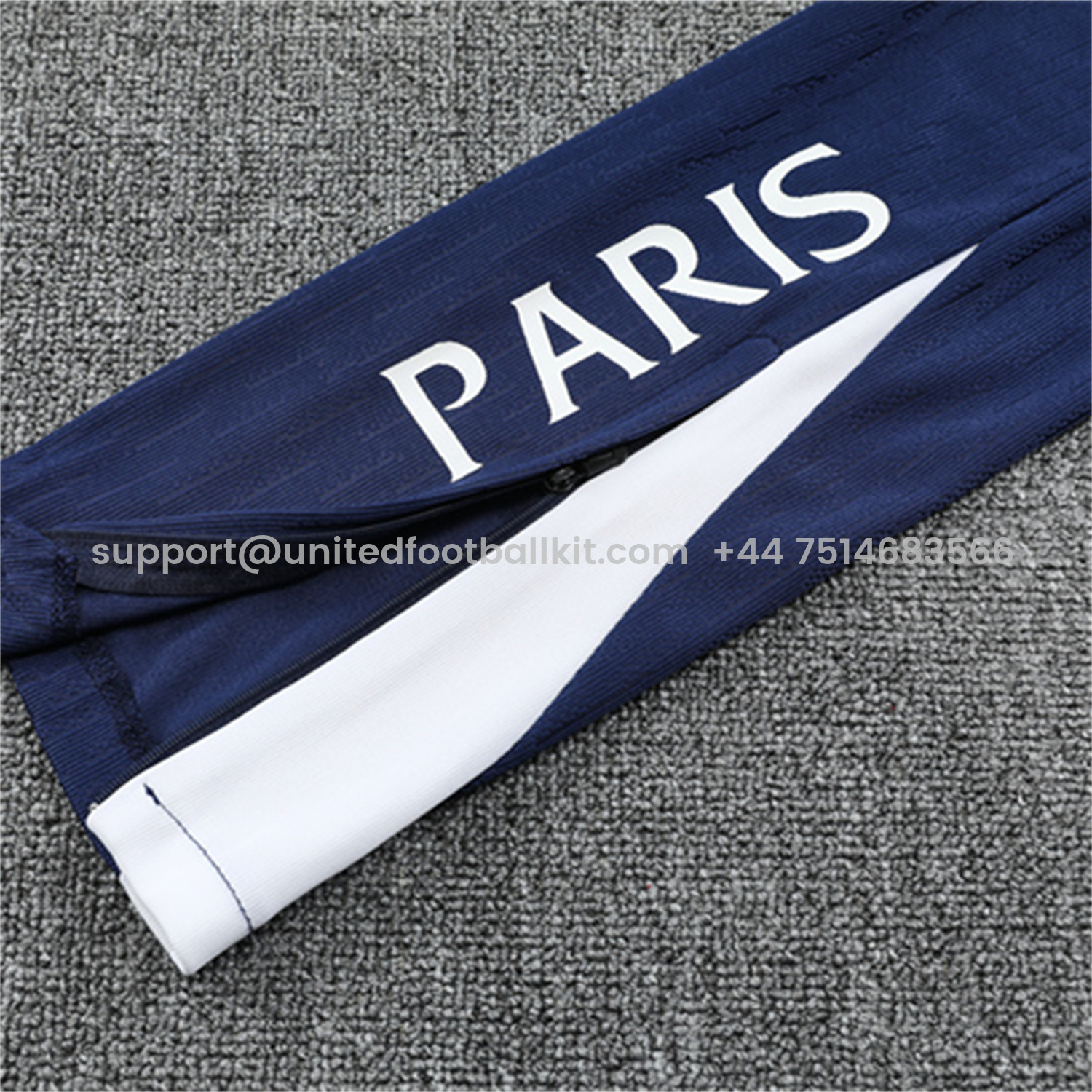 Unitedfootballkit.com | Paris Saint-Germain PSG 25-26 Long Sleeves Training Set - Royal Blue Top & Royal Blue Pants -Customize Name, Number and Patch | Worldwide Shipping