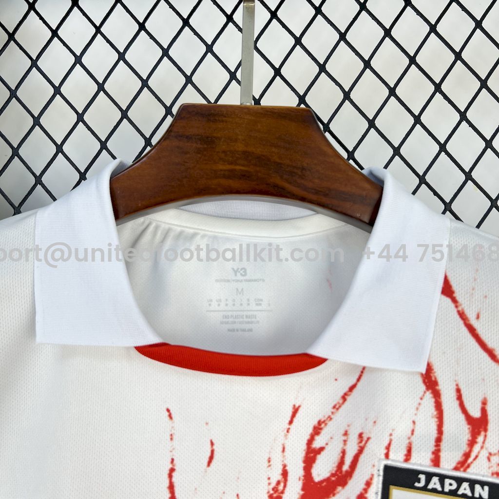 Unitedfootballkit.com | Japan 25-26 Y-3 Red Auspicious Cloud Pattern White Special Jersey - Fans Version -Customize Name, Number and Patch | Worldwide Shipping