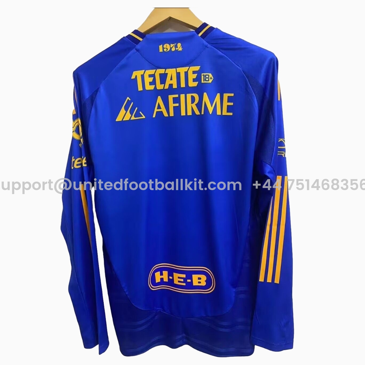 Unitedfootballkit.com | Tigres UANL 24-25 Away Long Sleeves Jersey - Player Version -Customize Name, Number and Patch | Worldwide Shipping