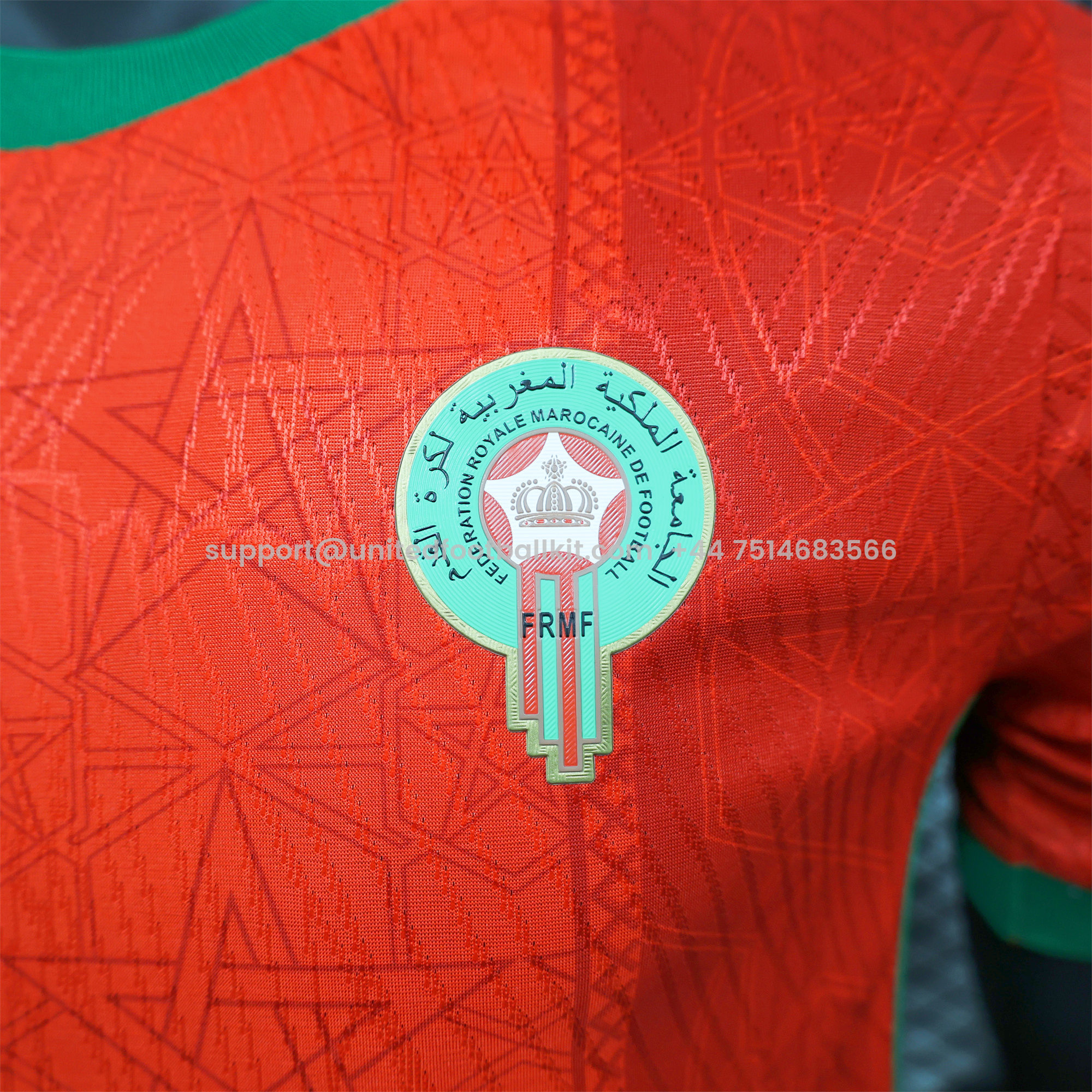 Unitedfootballkit.com | Morocco 24-25 Home Jersey - Player Version -Customize Name, Number and Patch | Worldwide Shipping