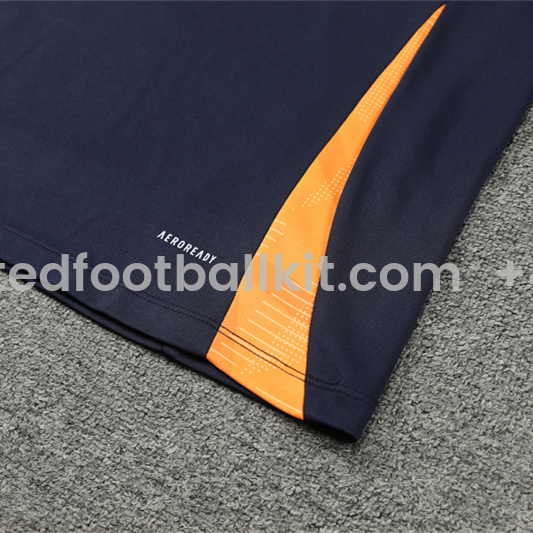 Unitedfootballkit.com | Real Madrid 24-25 Long Sleeve Training Set - Deep Blue -Customize Name, Number and Patch | Worldwide Shipping