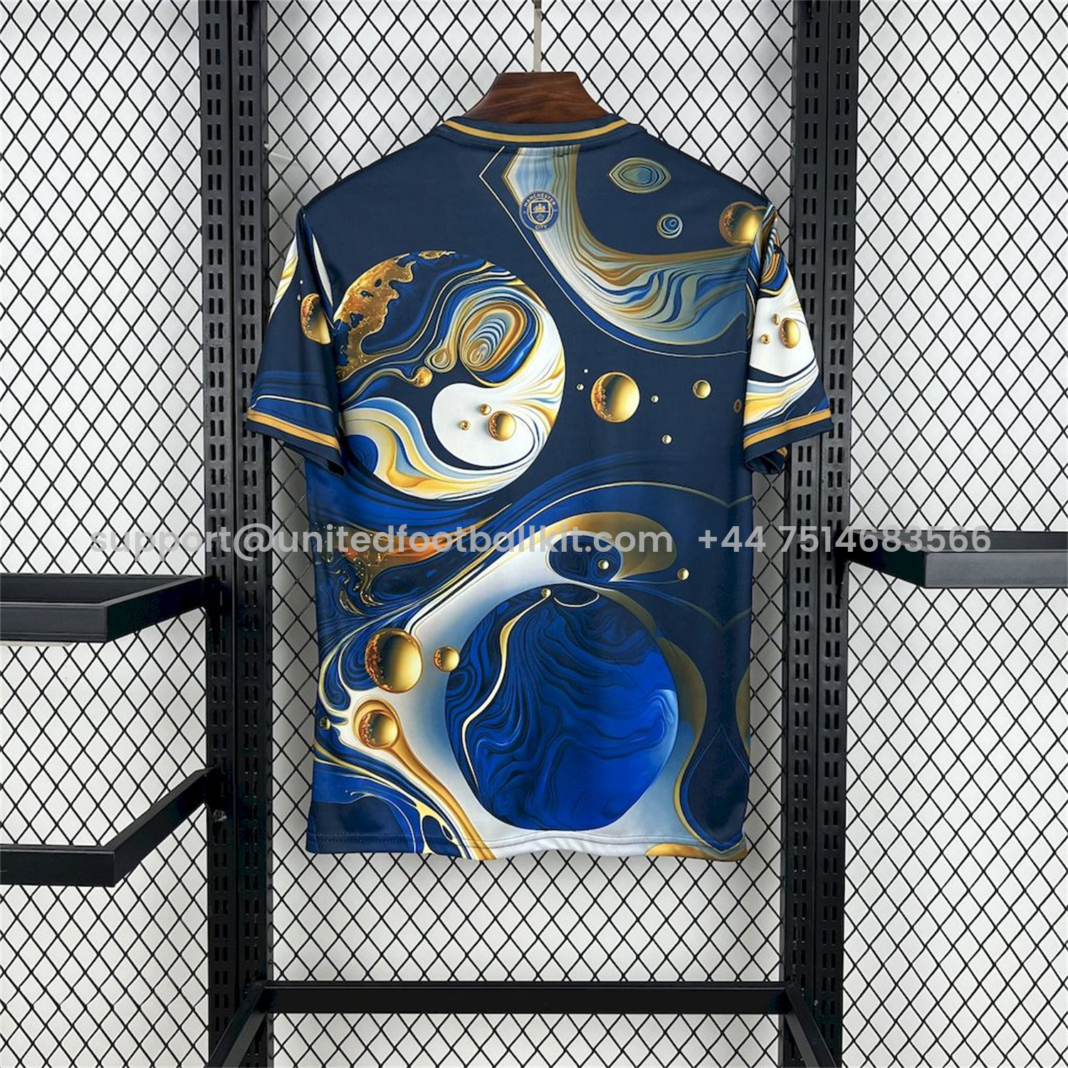 Unitedfootballkit.com | Manchester City 25-26 Blue Golden Fan-designed Special Edition Jersey - Fans Version -Customize Name, Number and Patch | Worldwide Shipping