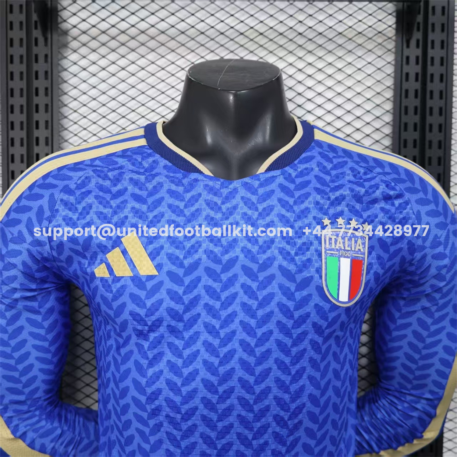 Unitedfootballkit.com | Italy 2026 Home Long Sleeves Jersey - Player Version -Customize Name, Number and Patch | Worldwide Shipping