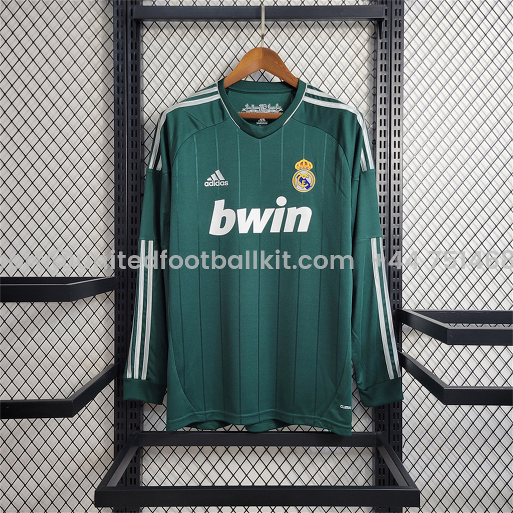 Unitedfootballkit.com | Retro Real Madrid 12-13 Third Away Long Sleeve Jersey -Customize Name, Number and Patch | Worldwide Shipping
