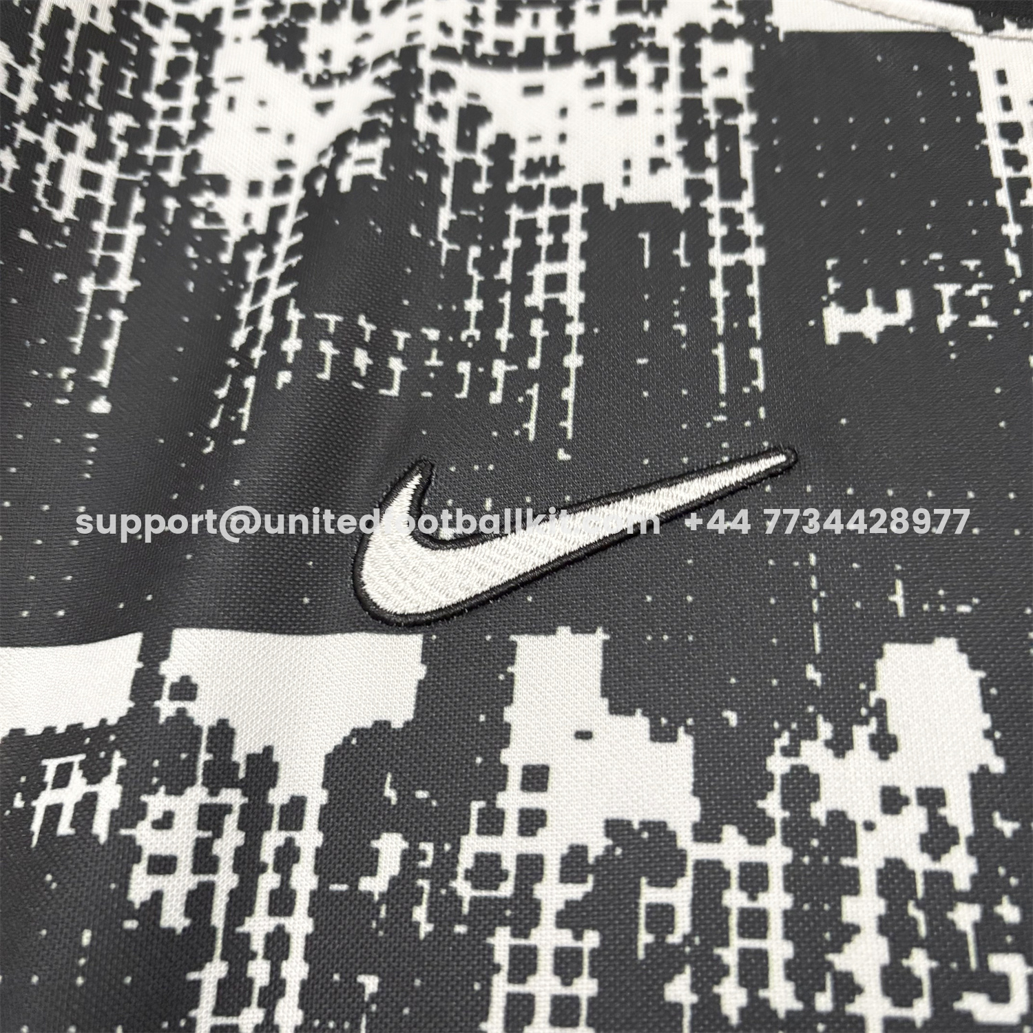 Unitedfootballkit.com | Corinthians 26-27 Black And White Pixels Jersey - Fans Version -Customize Name, Number and Patch | Worldwide Shipping