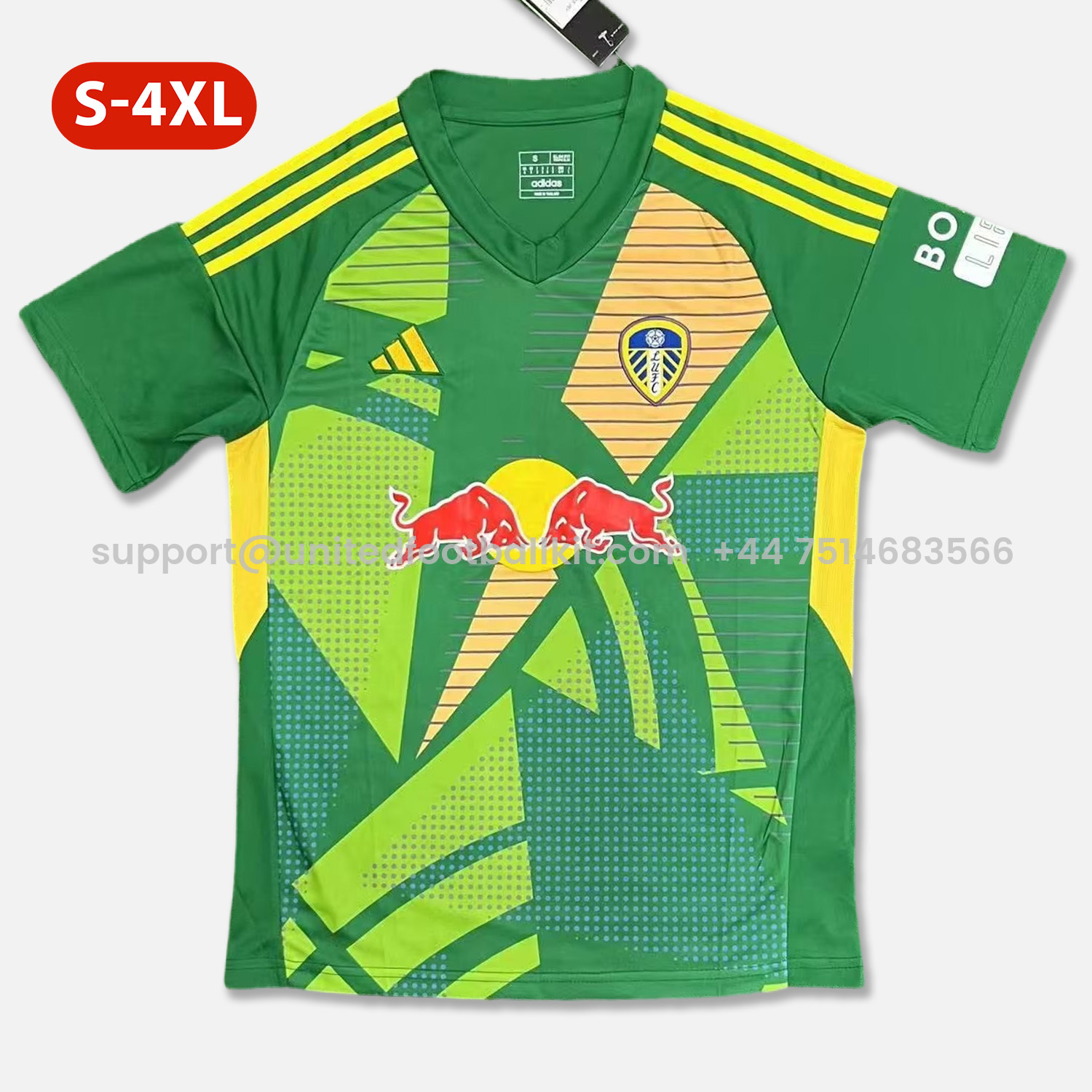 Unitedfootballkit.com | Leeds United 24-25 Green Goalkeeper Jersey - Fans Version -Customize Name, Number and Patch | Worldwide Shipping