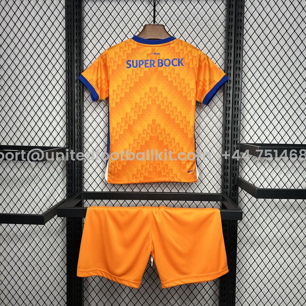 Unitedfootballkit.com | Porto 24-25 Away Kids Kit -Customize Name, Number and Patch | Worldwide Shipping