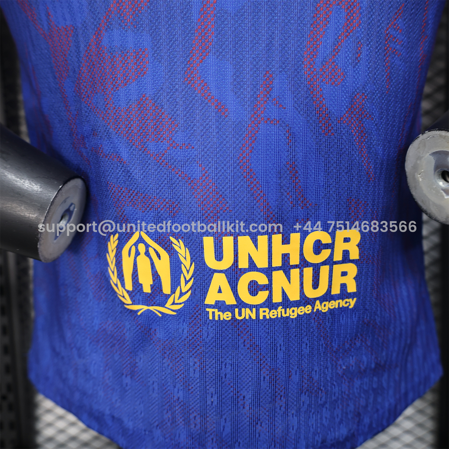 Unitedfootballkit.com | Barcelona 25-26 Blue Gradient and Red Shaped Pattern Pattern Jersey - Player Version -Customize Name, Number and Patch | Worldwide Shipping