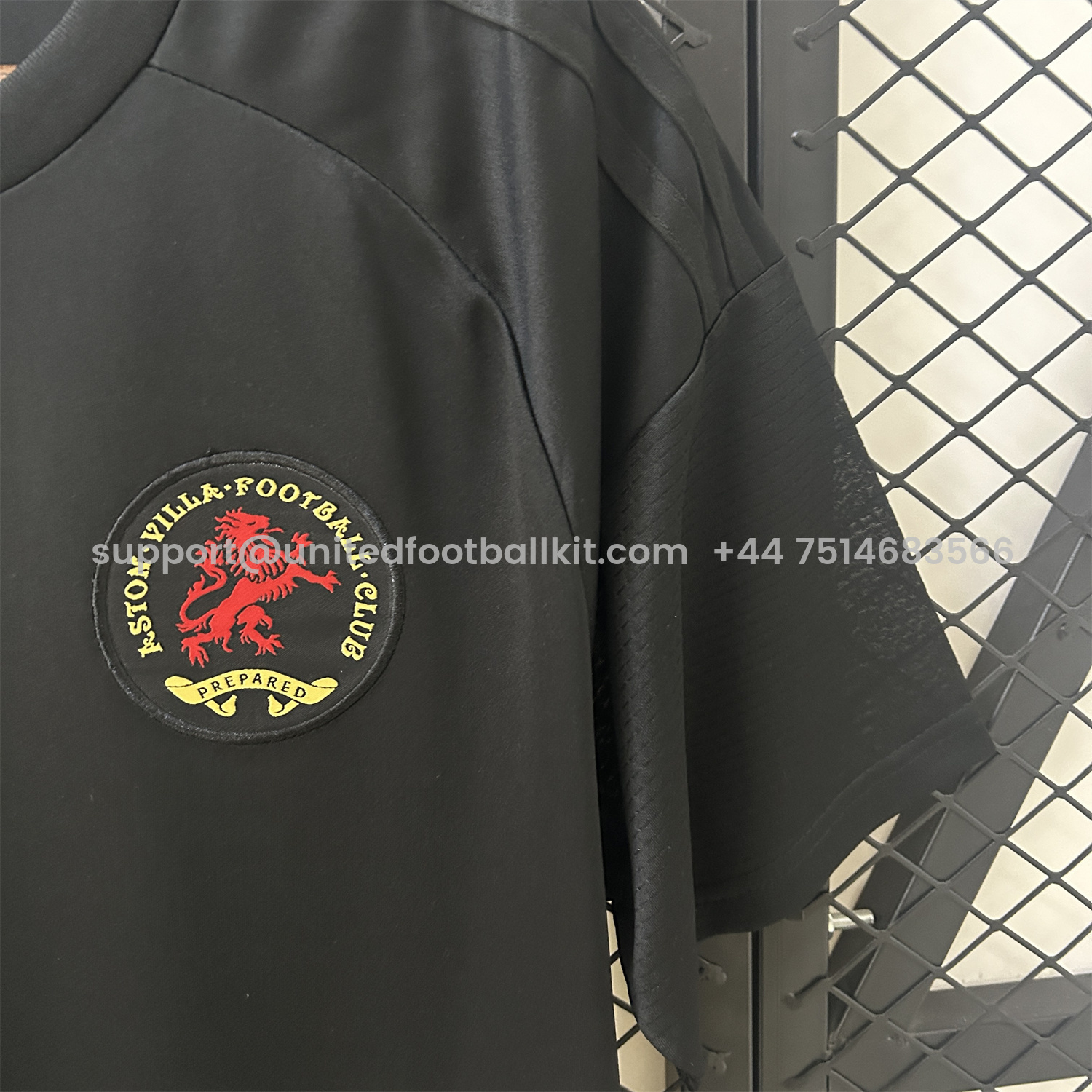 Unitedfootballkit.com | Aston Villa 24-25 Black 150th Anniversary Jersey - Fans Version -Customize Name, Number and Patch | Worldwide Shipping