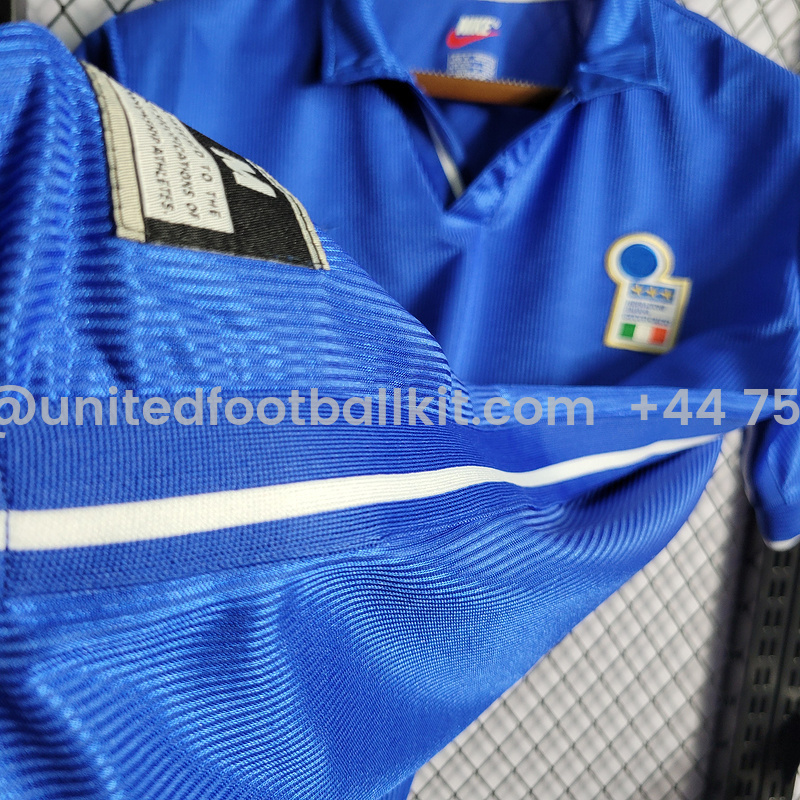 Unitedfootballkit.com | Retro Italy 1998 Home Stadium Jersey -Customize Name, Number and Patch | Worldwide Shipping