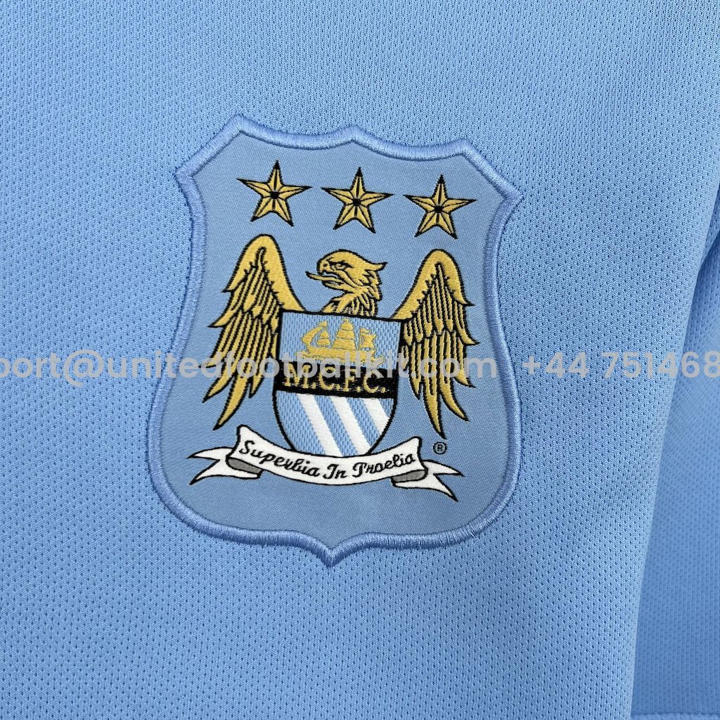 Unitedfootballkit.com | Retro Manchester City 2013-14 Home Jersey -Customize Name, Number and Patch | Worldwide Shipping