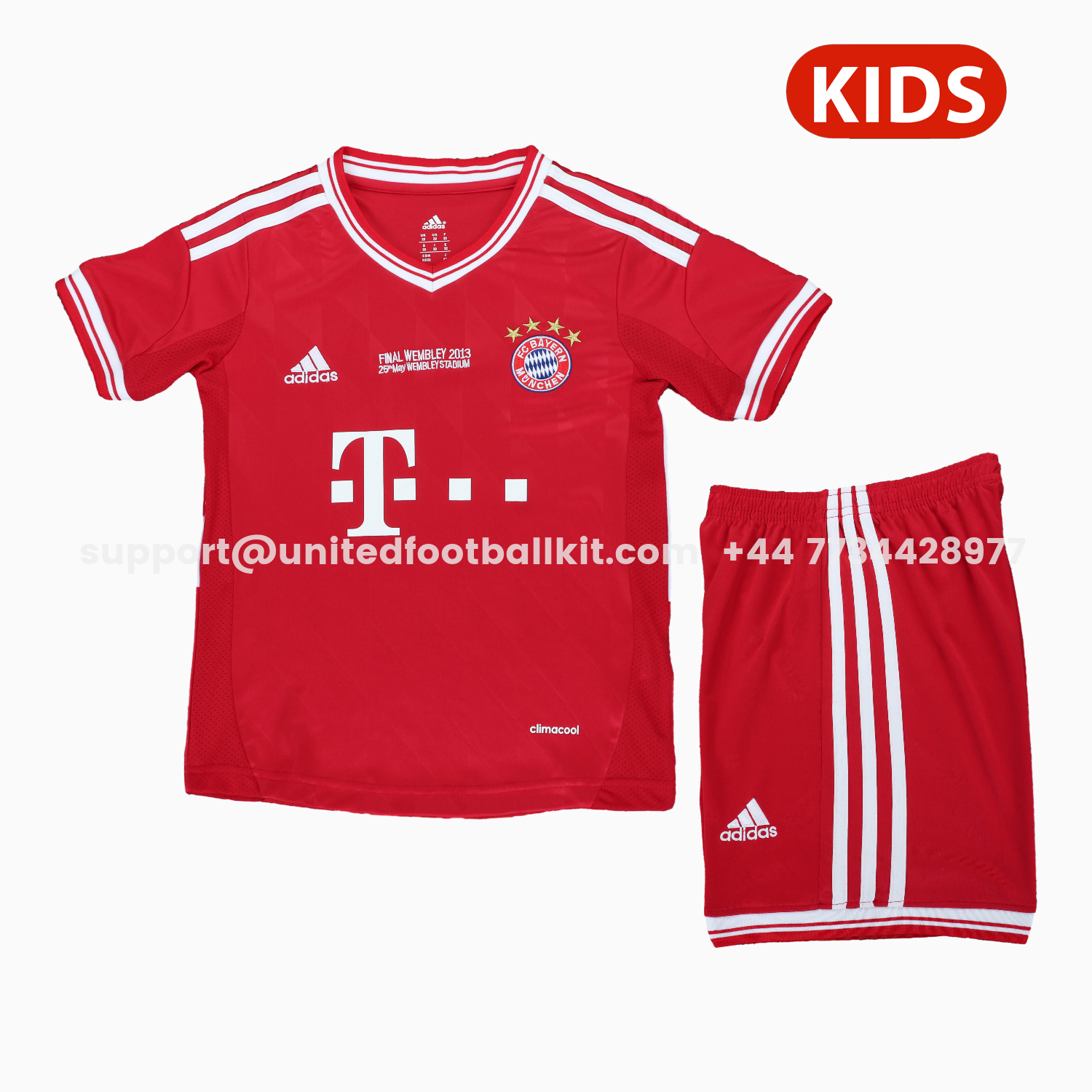 Unitedfootballkit.com | Retro Bayern Munich 2013-14 Home Kids Kit -Customize Name, Number and Patch | Worldwide Shipping