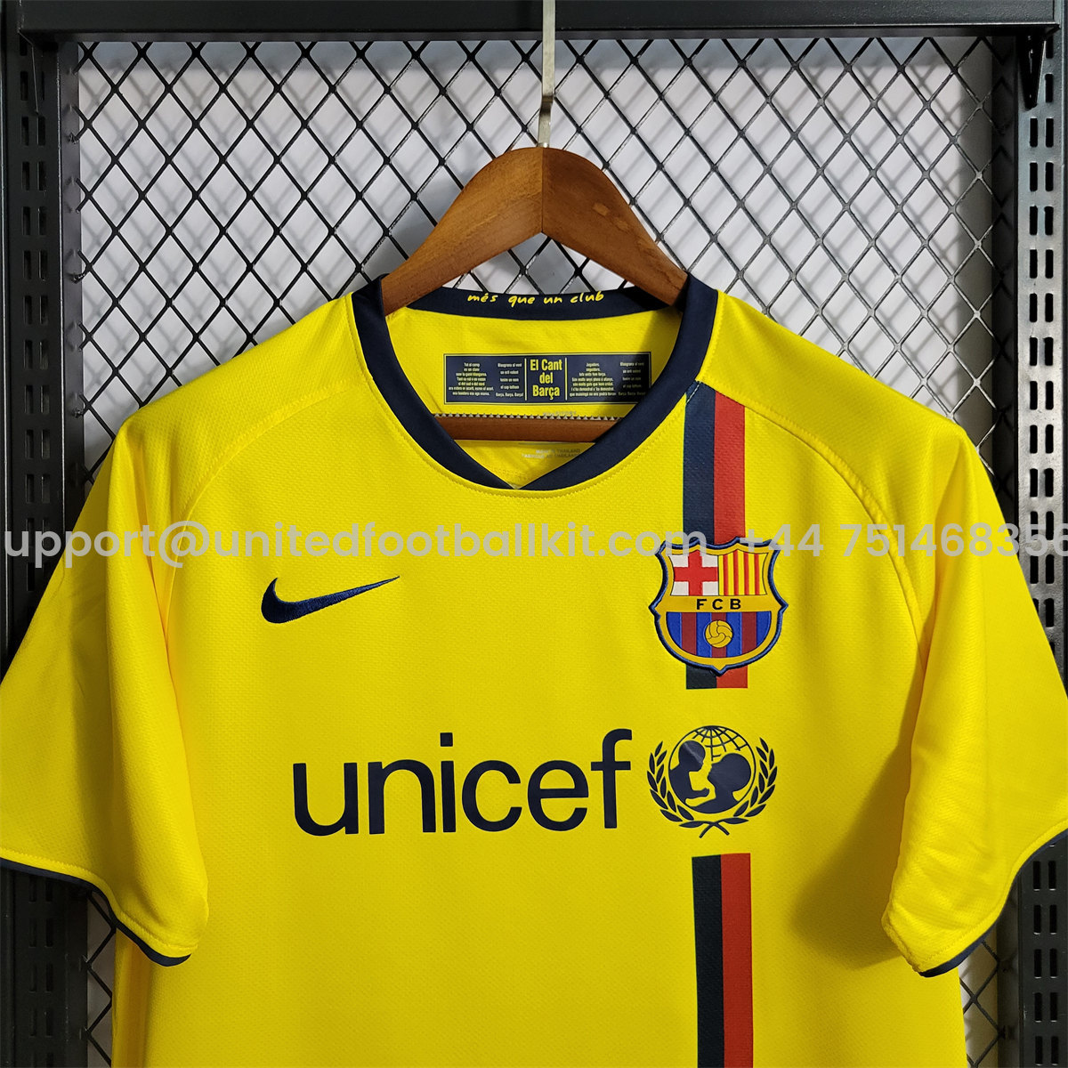 Unitedfootballkit.com | Retro Barcelona 08-09 Away Jersey -Customize Name, Number and Patch | Worldwide Shipping