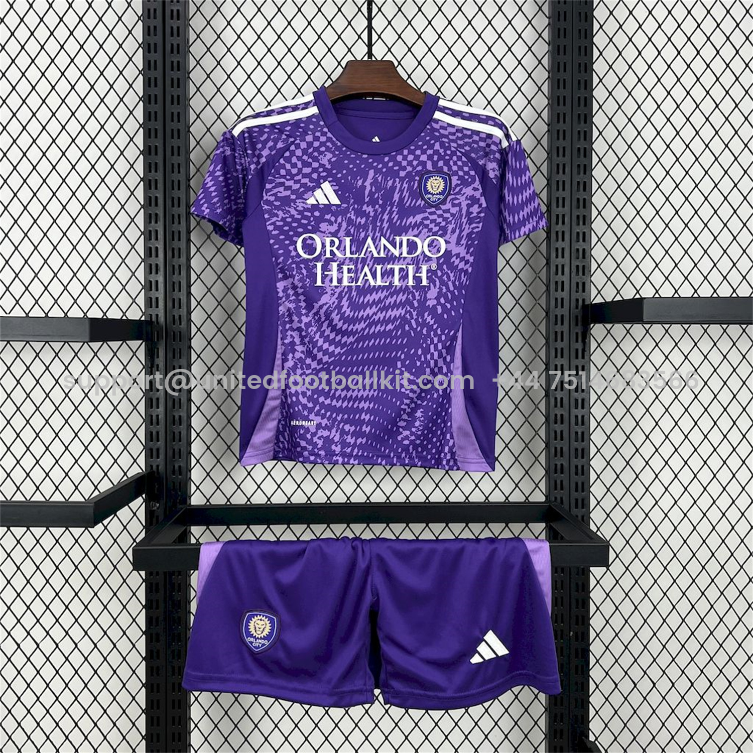 Unitedfootballkit.com | Orlando City 25-26 Home Kids Kit -Customize Name, Number and Patch | Worldwide Shipping