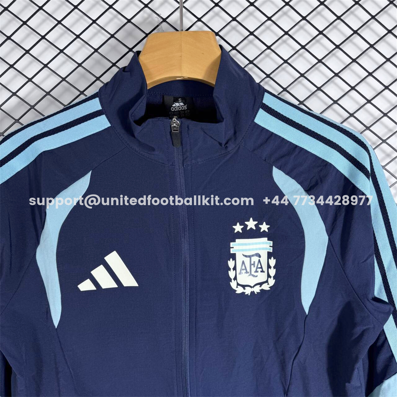 Unitedfootballkit.com | Argentina 2026 Windbreaker Training Set - Dark Blue Top and Pants -Customize Name, Number and Patch | Worldwide Shipping