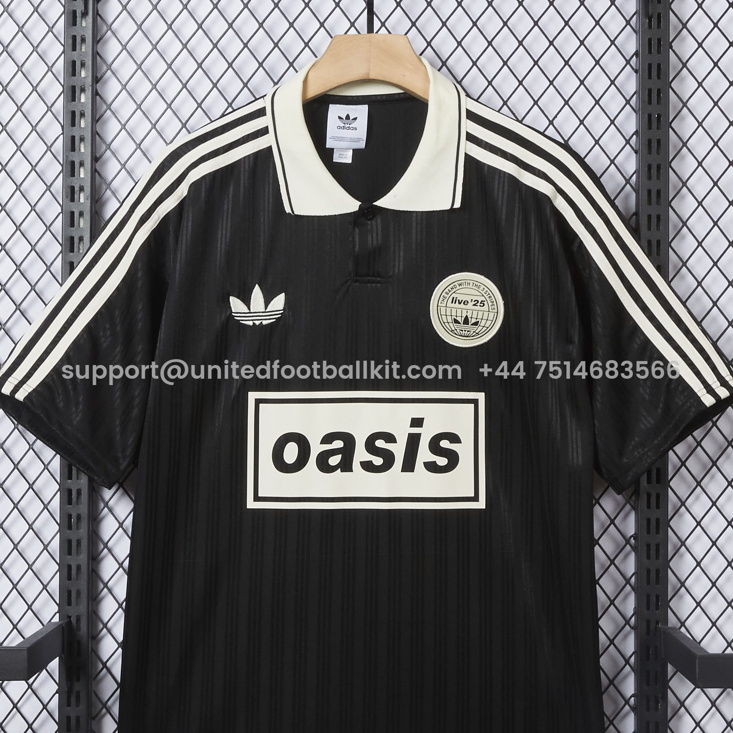 Unitedfootballkit.com | Bohemian 25-26 Oasis Originals Tour Black Jersey With Number 25 - Fans Version -Customize Name, Number and Patch | Worldwide Shipping