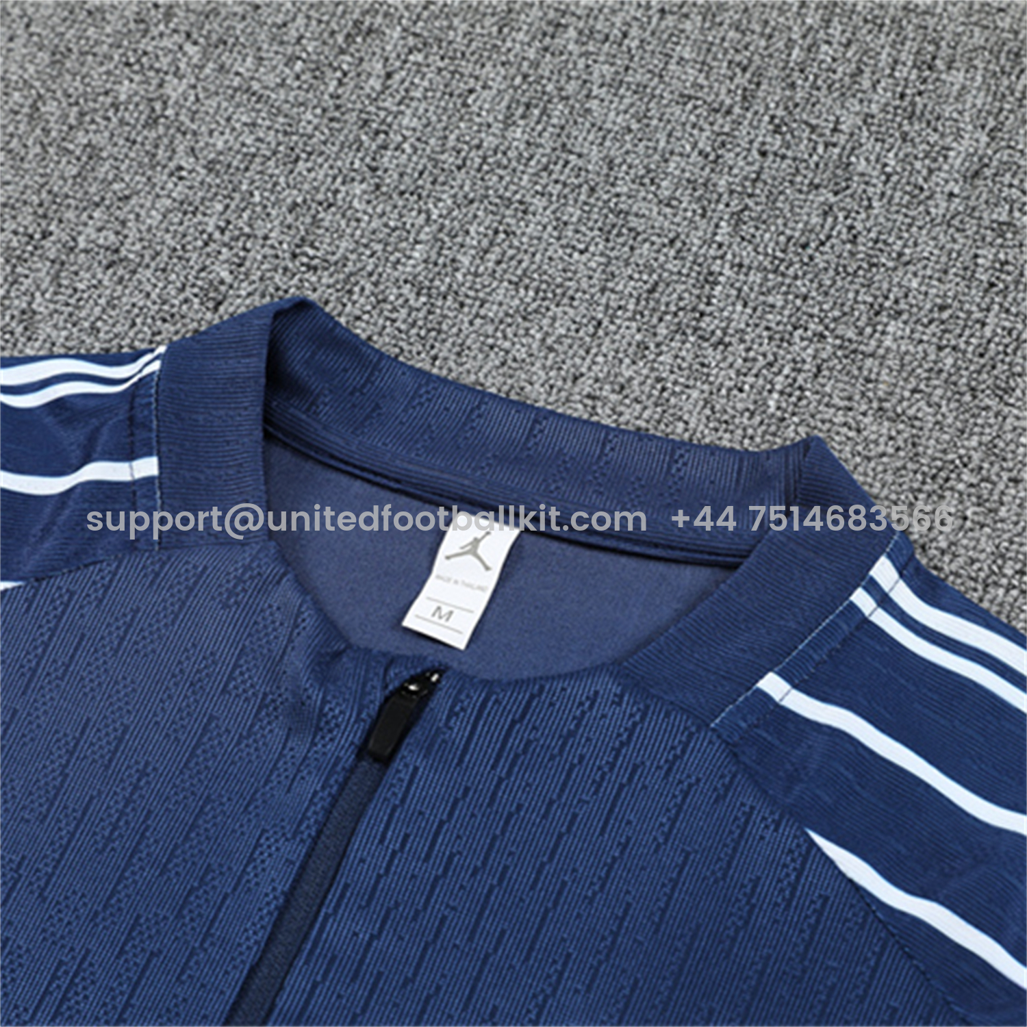 Unitedfootballkit.com | Paris Saint-Germain PSG 25-26 Long Sleeve Training Set - JD White Wing Royal Blue Top and Pants -Customize Name, Number and Patch | Worldwide Shipping