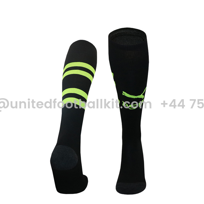 Unitedfootballkit.com | PSV Eindhoven 24-25 Away Socks - Black -Customize Name, Number and Patch | Worldwide Shipping