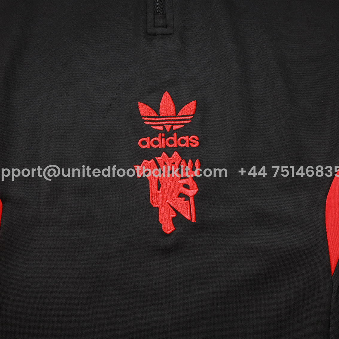 Unitedfootballkit.com | Manchester United 24-25 Originals LFSTLR Long Sleeve Training Set - Black -Customize Name, Number and Patch | Worldwide Shipping