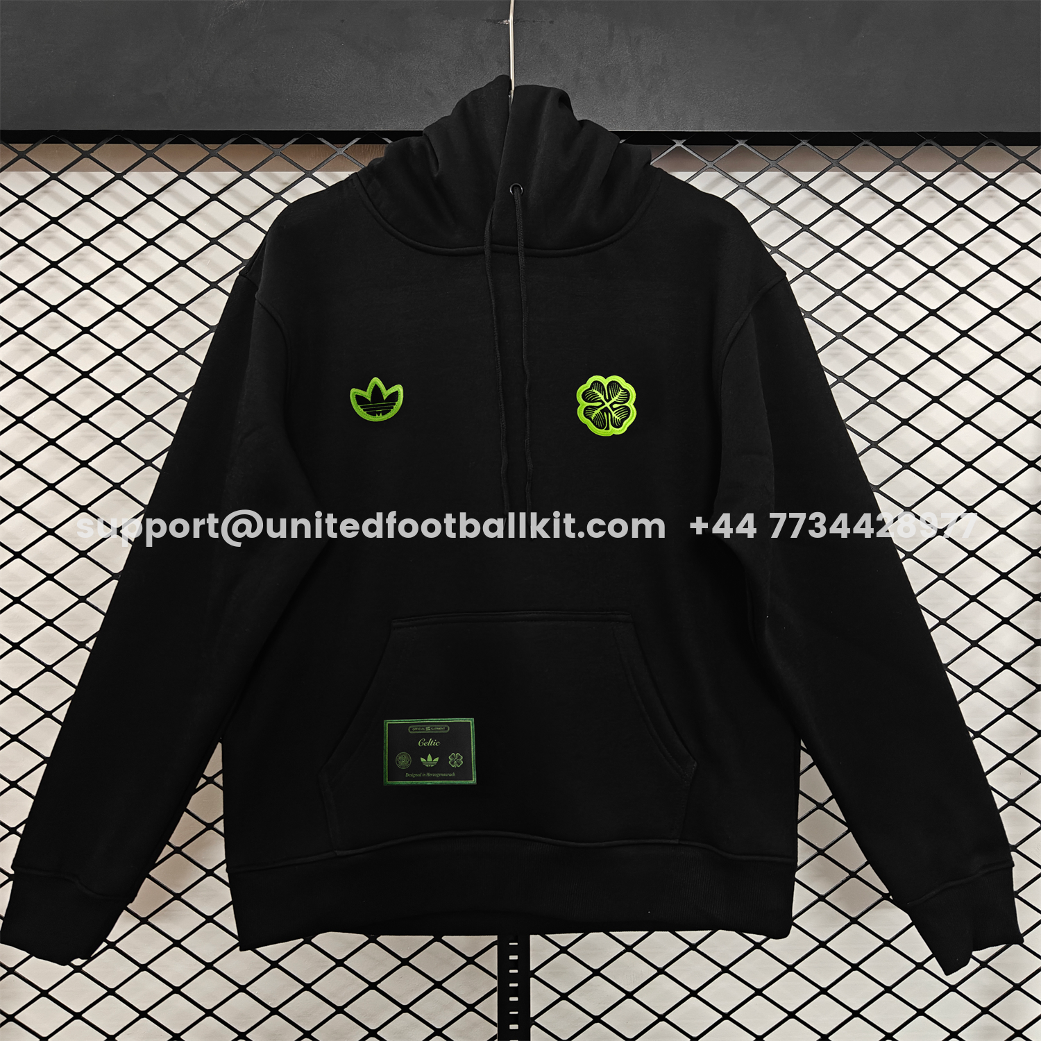 Unitedfootballkit.com | Celtic 25-26 Originals Terrace Icon Unisex Pullover Hoodie -Customize Name, Number and Patch | Worldwide Shipping