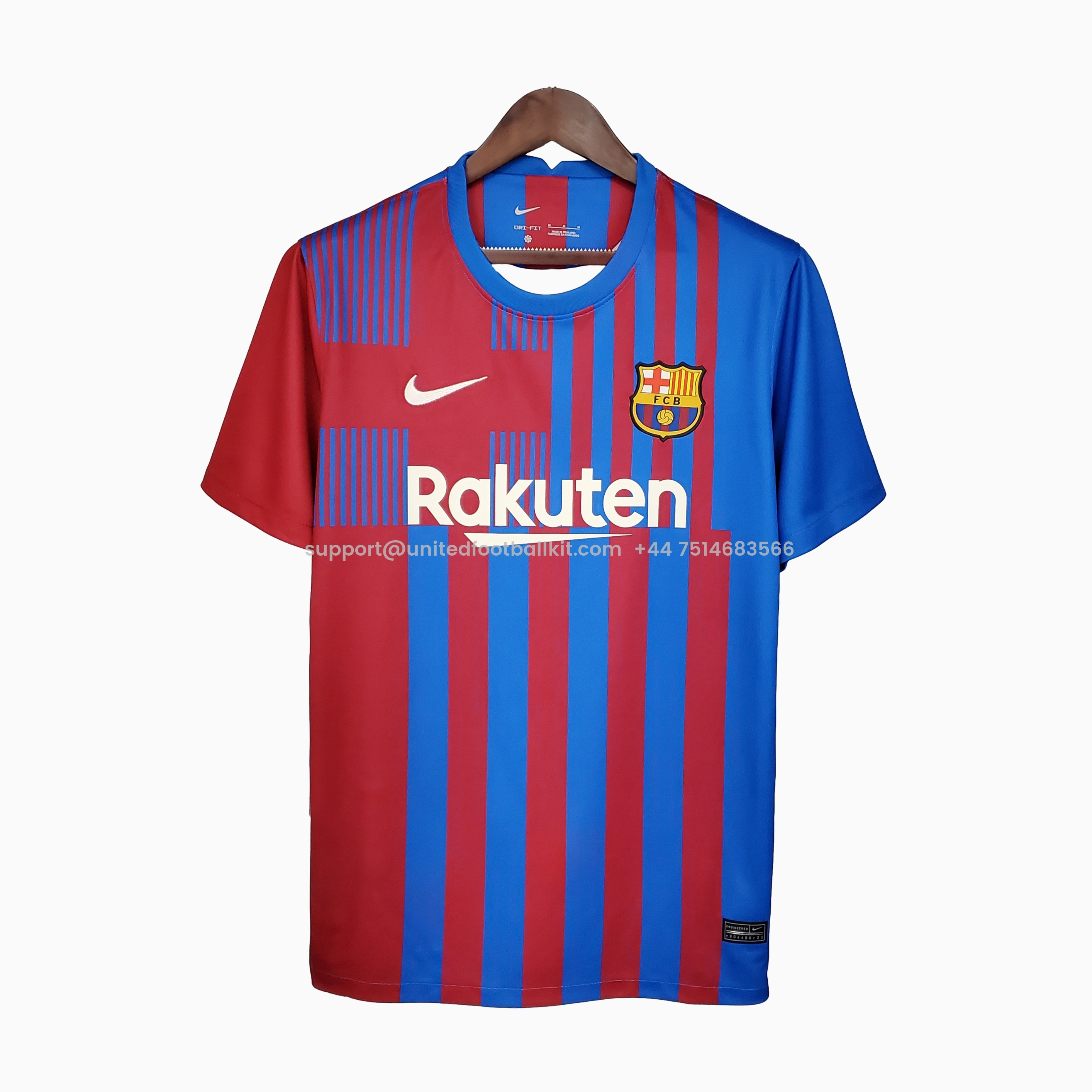 Unitedfootballkit.com | Retro Barcelona 21-22 Home Stadium Jersey -Customize Name, Number and Patch | Worldwide Shipping