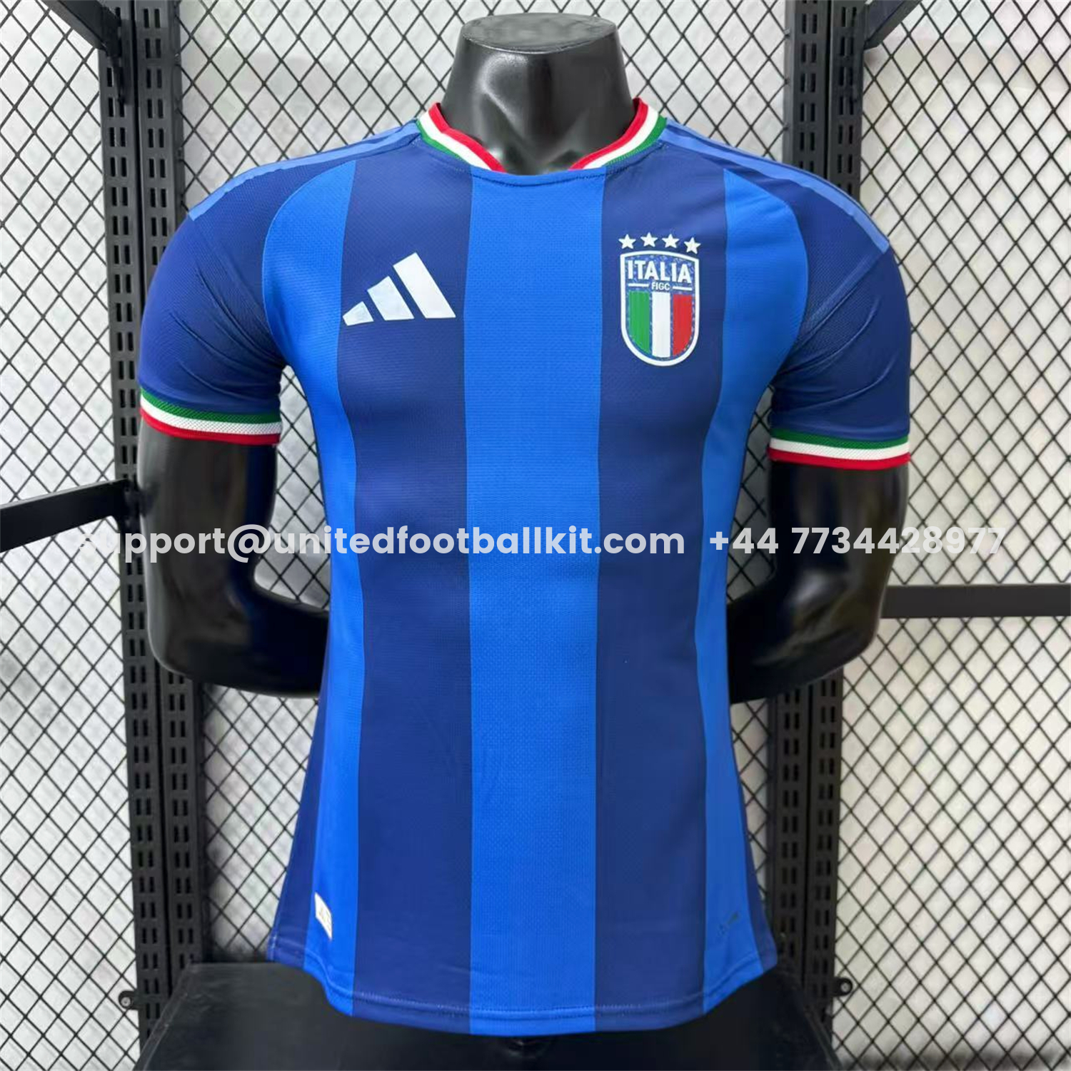 Unitedfootballkit.com | Italy 2026 Blue Vertical Stripes Special Jersey - Player Version -Customize Name, Number and Patch | Worldwide Shipping
