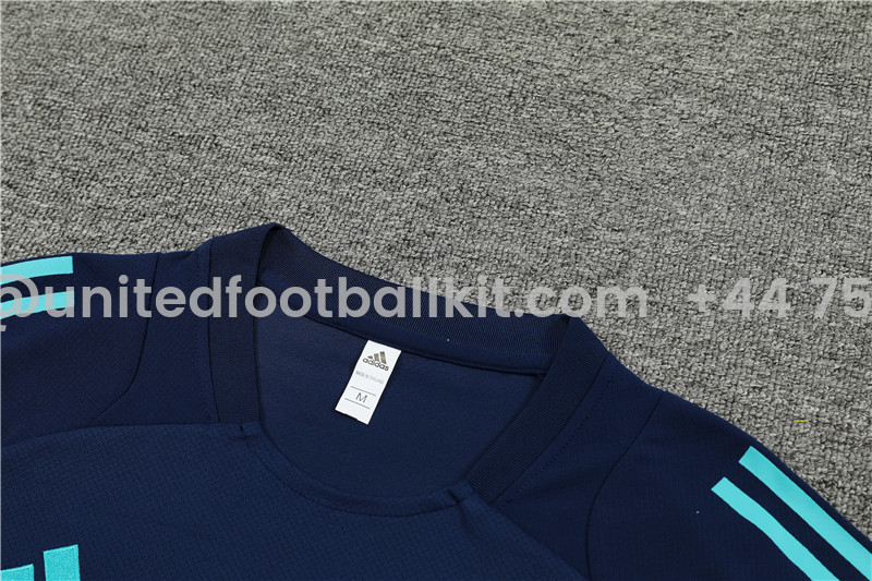 Unitedfootballkit.com | Arsenal 24-25 Short-Sleeve Training Kids Kit - Deep Blue -Customize Name, Number and Patch | Worldwide Shipping