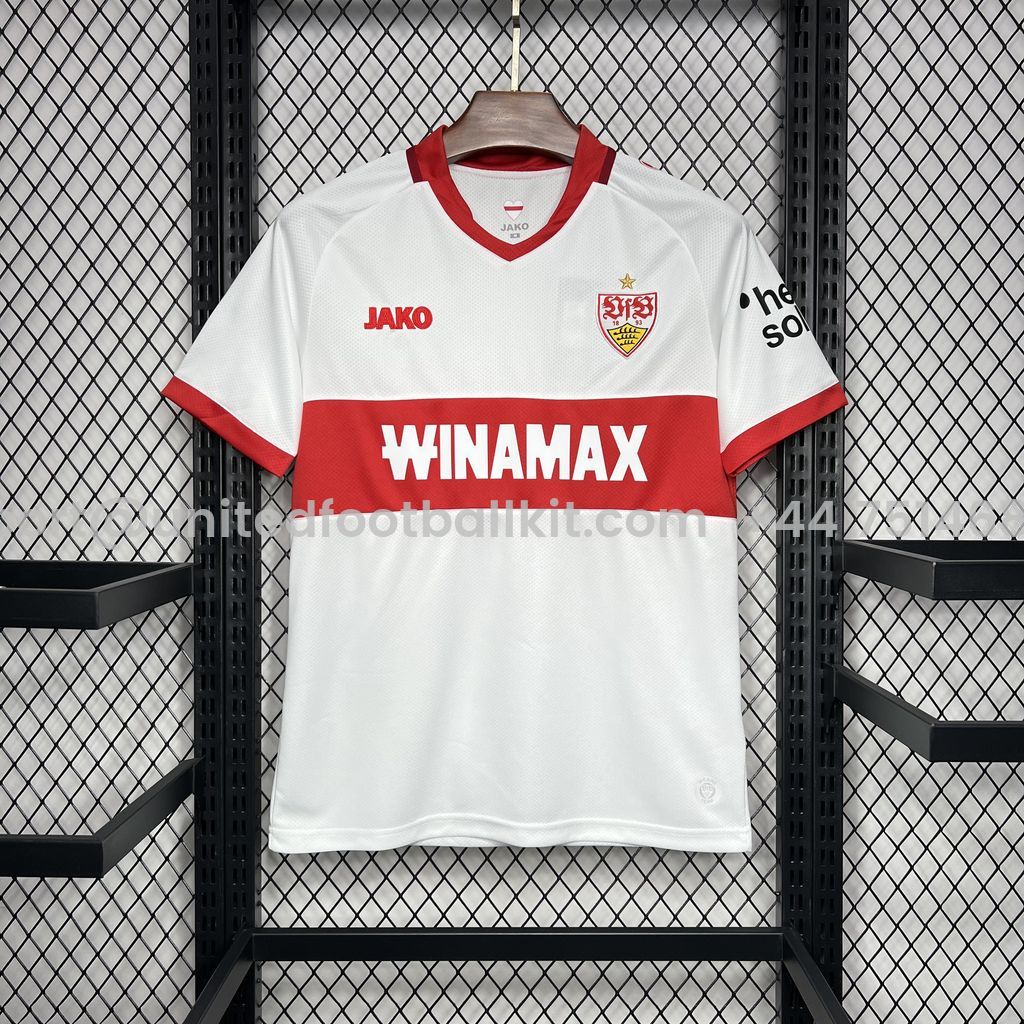 Unitedfootballkit.com | VfB Stuttgart 24-25 Home Stadium Jersey - Fans Version -Customize Name, Number and Patch | Worldwide Shipping