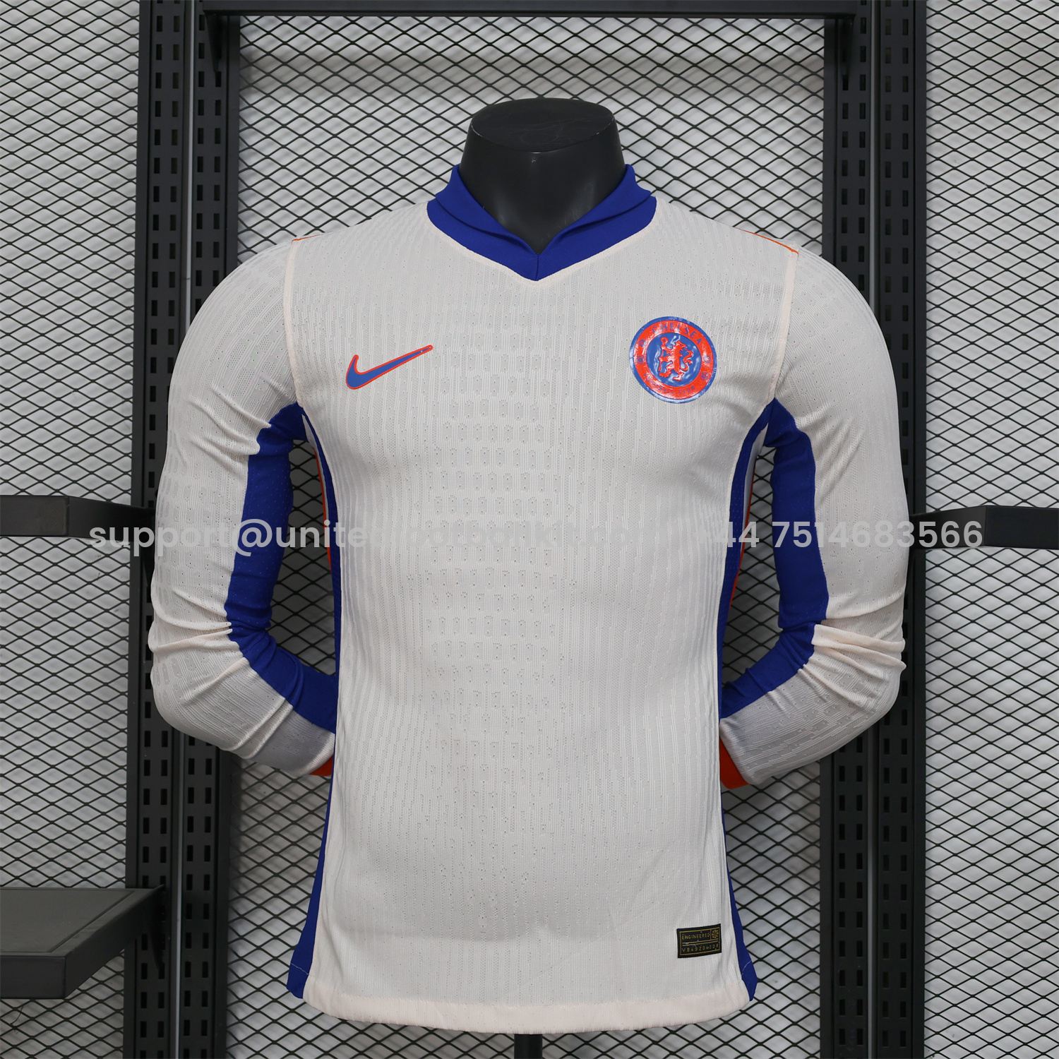 Unitedfootballkit.com | C.H.E.L.S.E.A 24-25 Away Long Sleeves Jersey - Player Version -Customize Name, Number and Patch | Worldwide Shipping