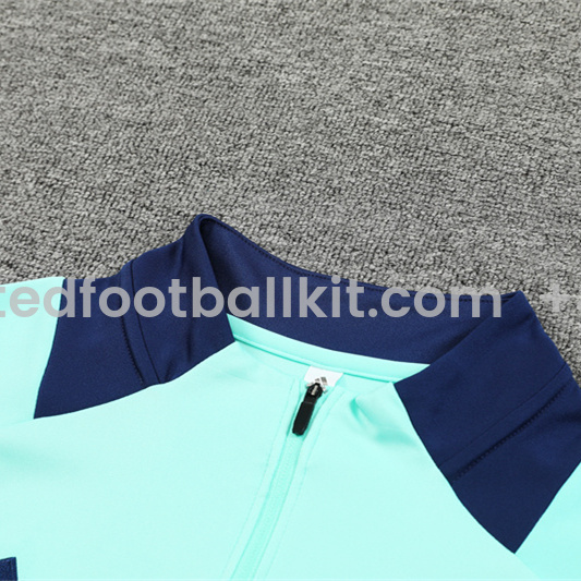 Unitedfootballkit.com | Arsenal 24-25 Long Sleeve Training Set - Lake Blue -Customize Name, Number and Patch | Worldwide Shipping