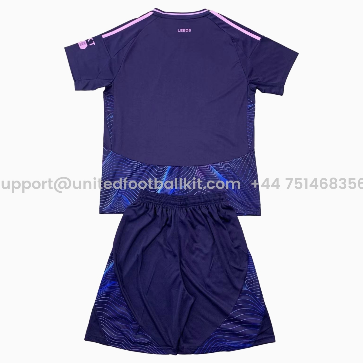 Unitedfootballkit.com | Leeds United 24-25 Third Kids Kit -Customize Name, Number and Patch | Worldwide Shipping