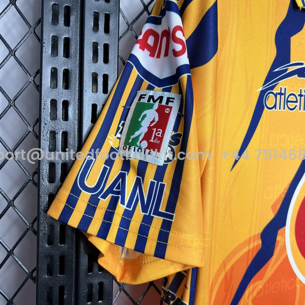 Unitedfootballkit.com | Retro Tigers UANL 1997-98 Home Stadium Jersey -Customize Name, Number and Patch | Worldwide Shipping