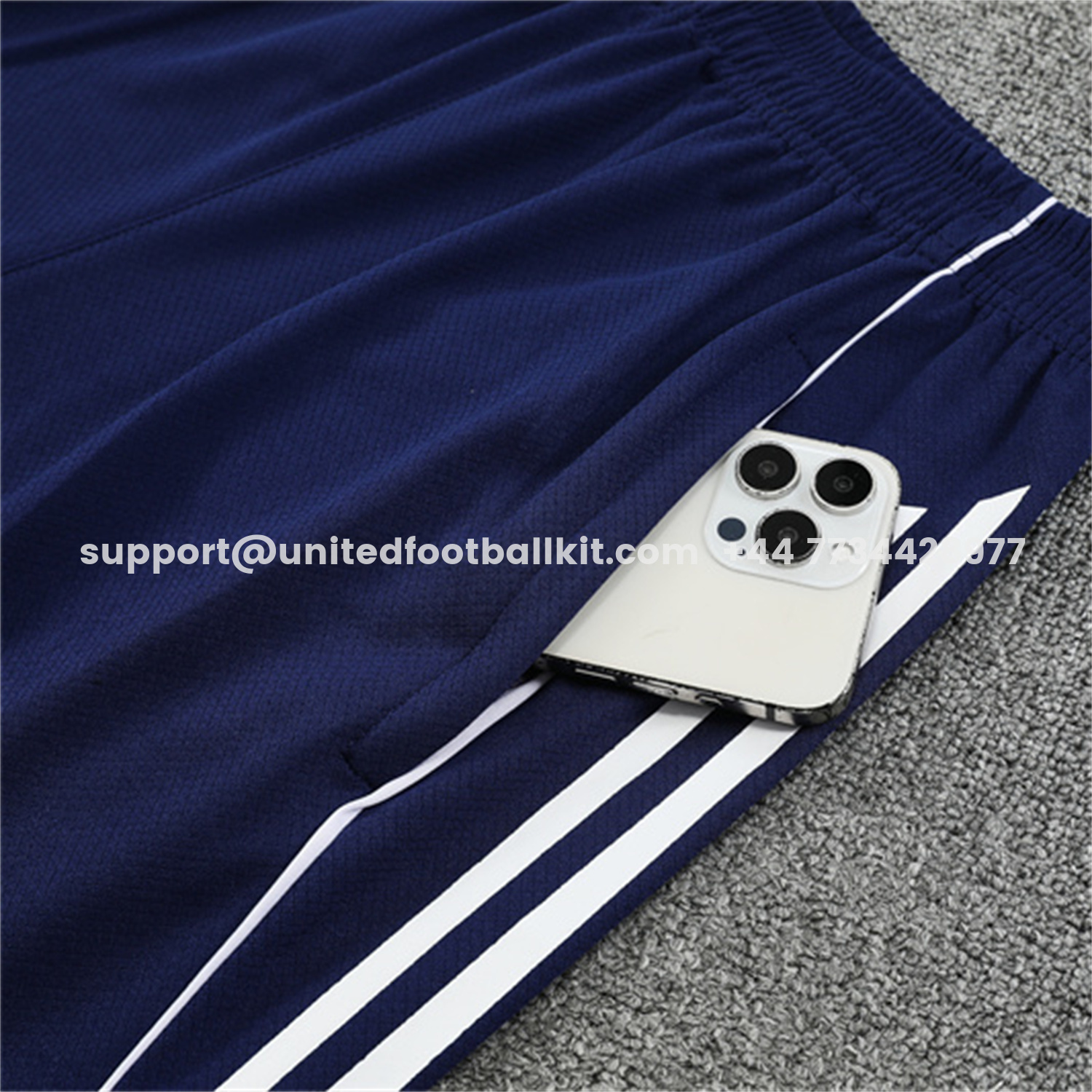 Unitedfootballkit.com | Arsenal 25-26 Kids Short-Sleeve Training Set - Colorful Camouflage Top & Blue Shorts -Customize Name, Number and Patch | Worldwide Shipping