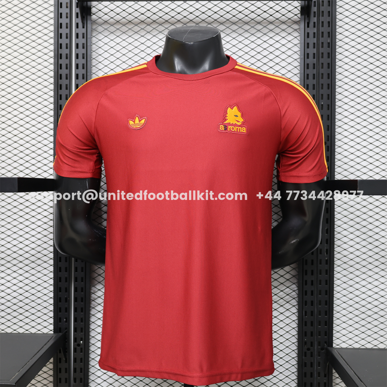 Unitedfootballkit.com | AS Roma 25-26 Retro Casual Style Red Special Jersey - Player Version -Customize Name, Number and Patch | Worldwide Shipping