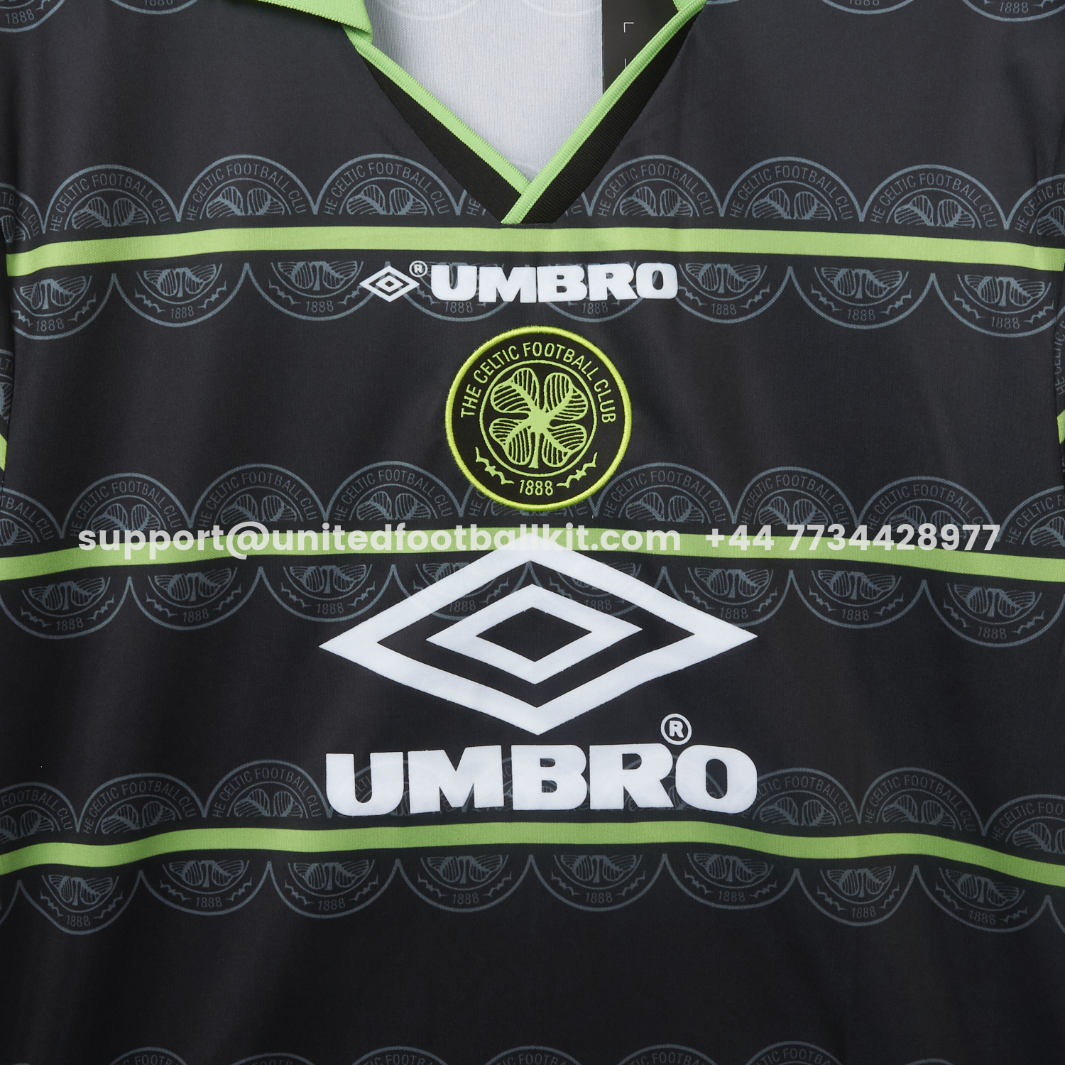 Unitedfootballkit.com | Retro Celtic 1998-99 Away Jersey -Customize Name, Number and Patch | Worldwide Shipping