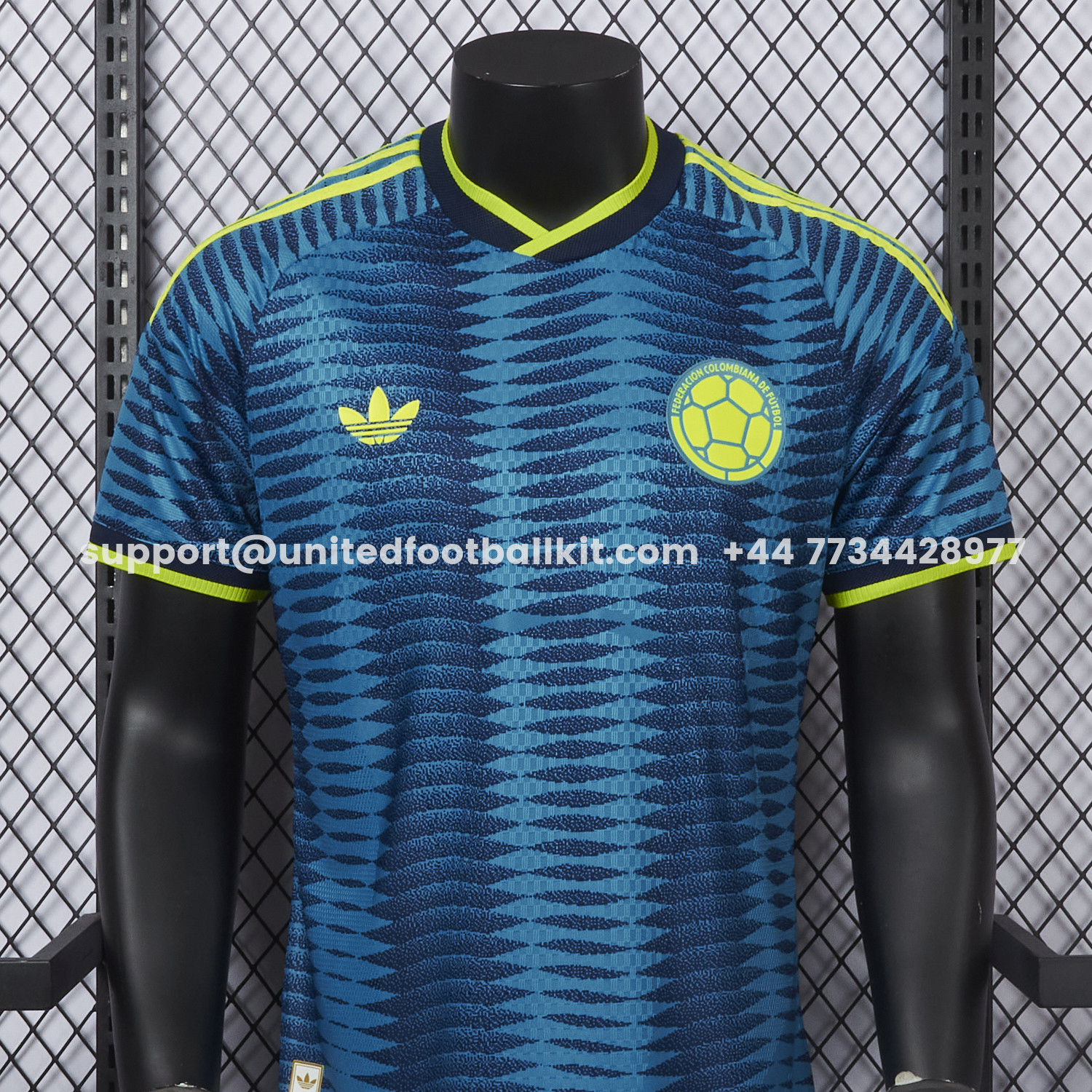 Unitedfootballkit.com | Colombia 2026 Away Blue Jersey - Player Version -Customize Name, Number and Patch | Worldwide Shipping
