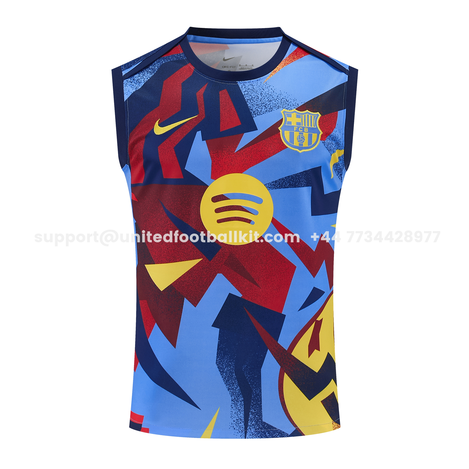 Unitedfootballkit.com | Barcelona 25-26 Vest Training Set - Colors Top & Dark Blue With Pink Accents Pants -Customize Name, Number and Patch | Worldwide Shipping
