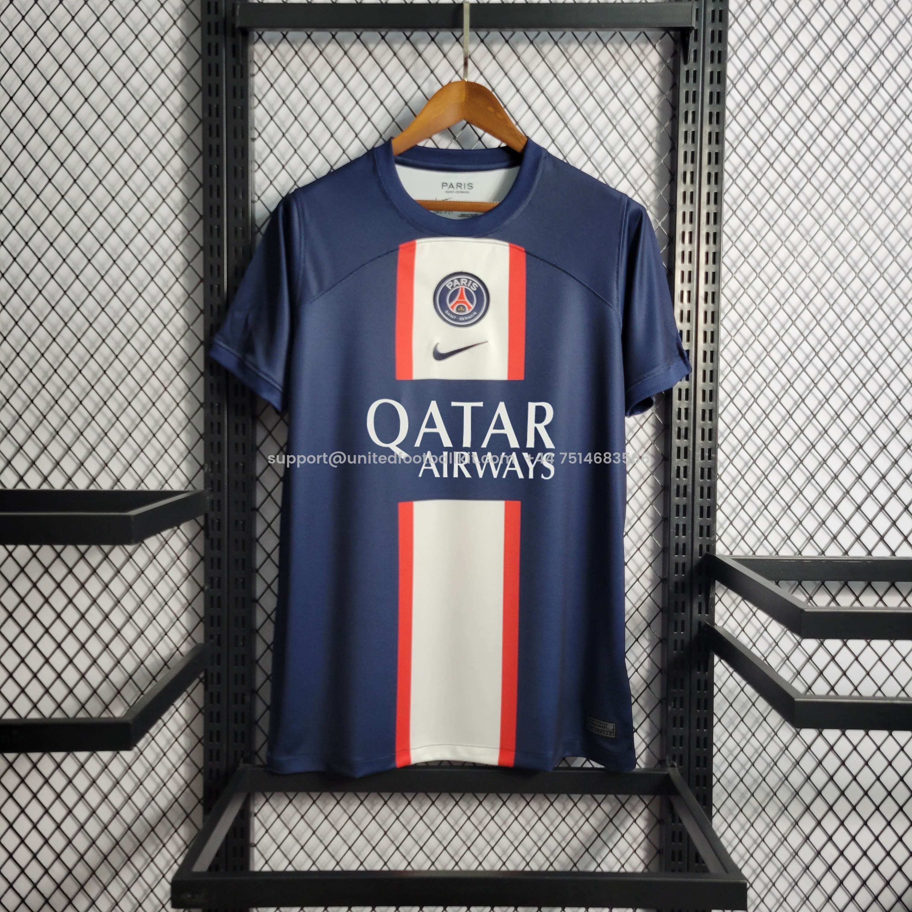 Unitedfootballkit.com | Retro Paris Saint-Germain PSG 2022-23 Home Jersey -Customize Name, Number and Patch | Worldwide Shipping