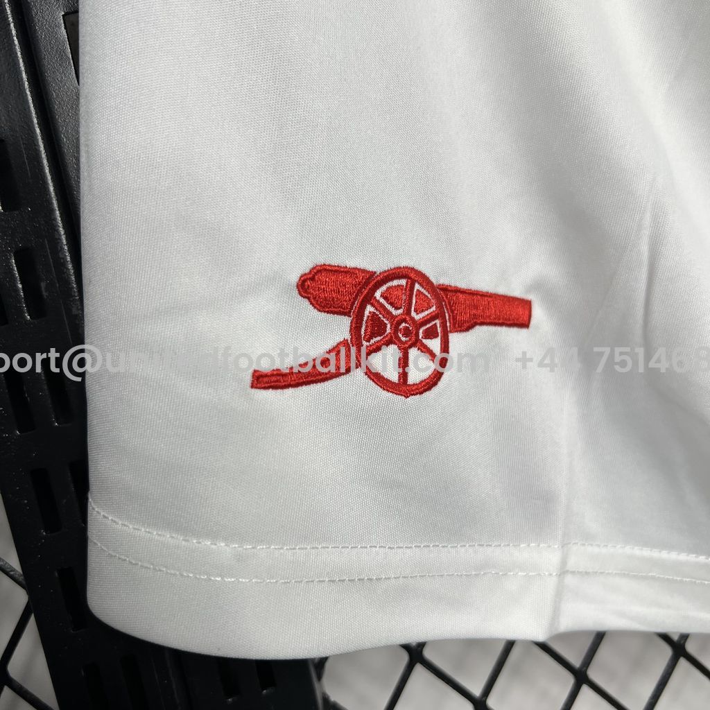 Unitedfootballkit.com | Arsenal 24-25 Home Shorts - Fans Version -Customize Name, Number and Patch | Worldwide Shipping