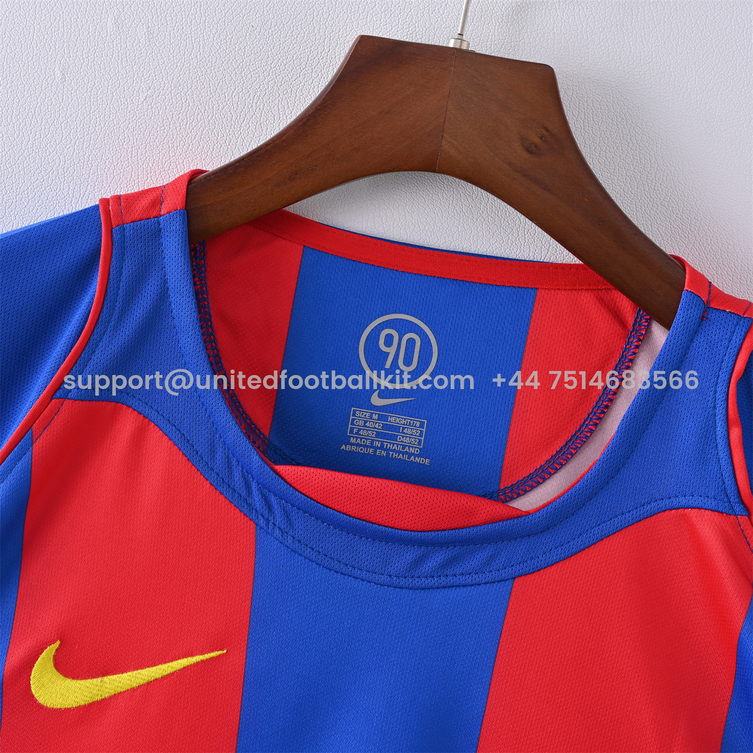 Unitedfootballkit.com | Retro Barcelona 04-05 Home Jersey -Customize Name, Number and Patch | Worldwide Shipping