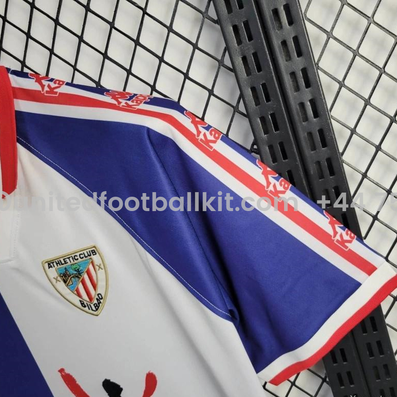 Unitedfootballkit.com | Retro Athletic Bilbao 1997-98 Away Jersey -Customize Name, Number and Patch | Worldwide Shipping