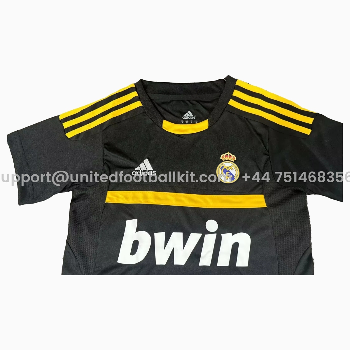 Unitedfootballkit.com | Retro Real Madrid 11-12 Black Goalkeeper Kids Kit -Customize Name, Number and Patch | Worldwide Shipping