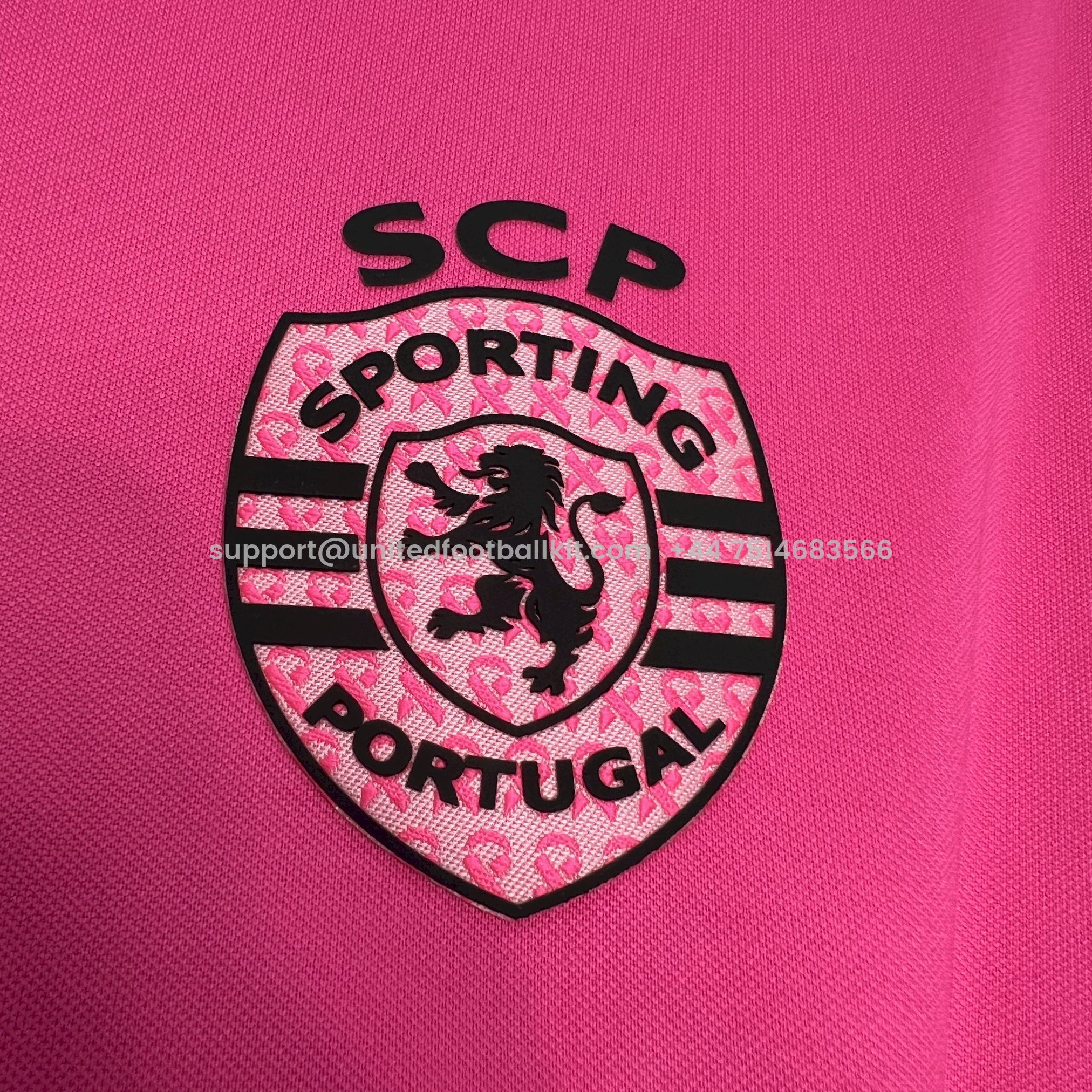 Unitedfootballkit.com | Sporting CP Portugal 24-25 Pink October Jersey - Fans Version -Customize Name, Number and Patch | Worldwide Shipping