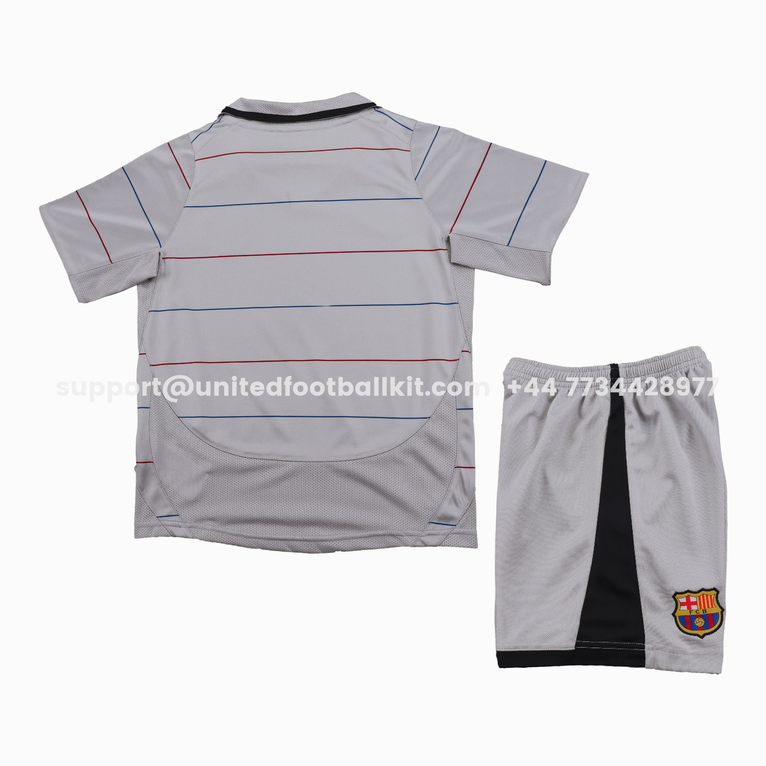 Unitedfootballkit.com | Retro Barcelona 2003-04 Away Kids Kit -Customize Name, Number and Patch | Worldwide Shipping