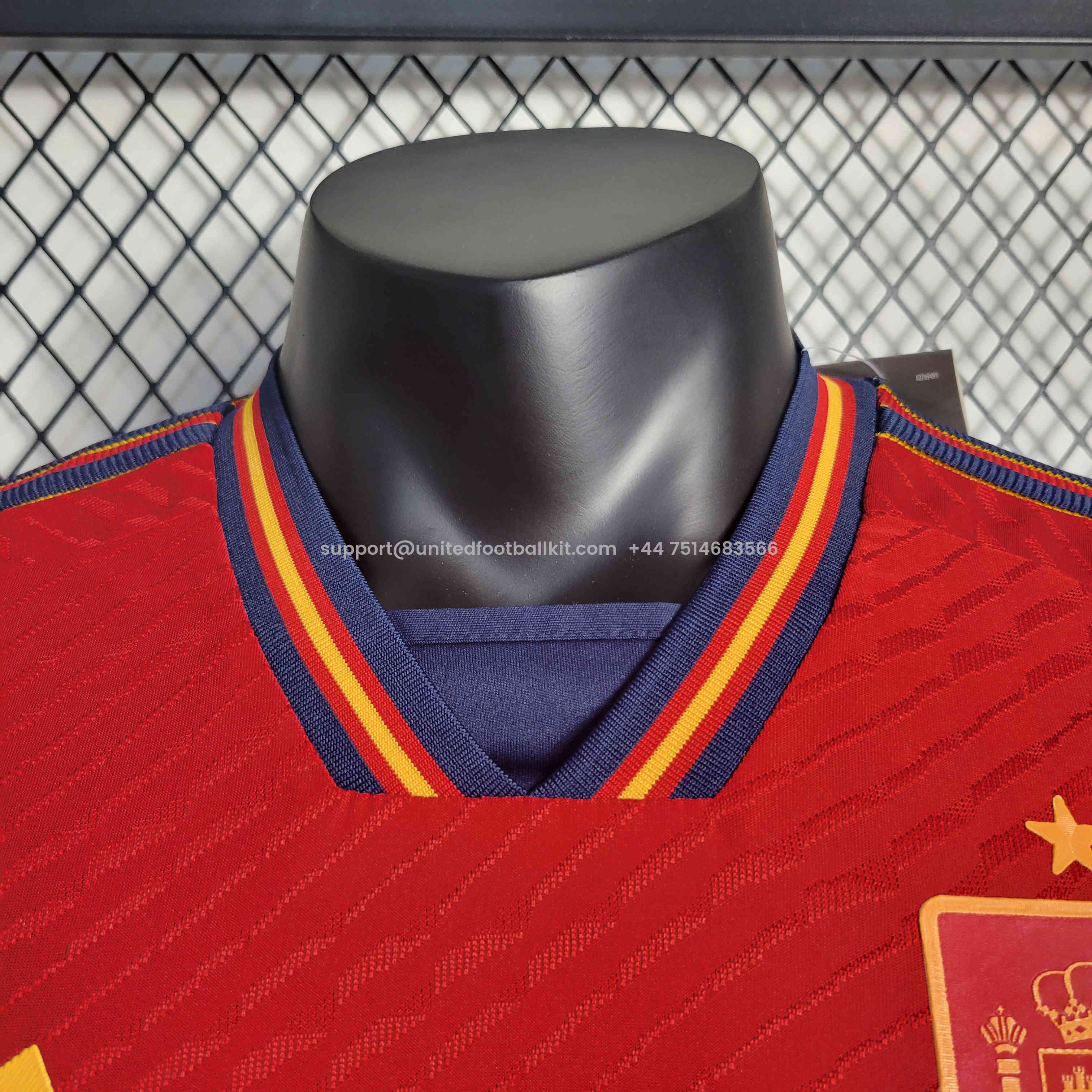 Unitedfootballkit.com | Spain 22-23 Home Jersey - Player Version -Customize Name, Number and Patch | Worldwide Shipping