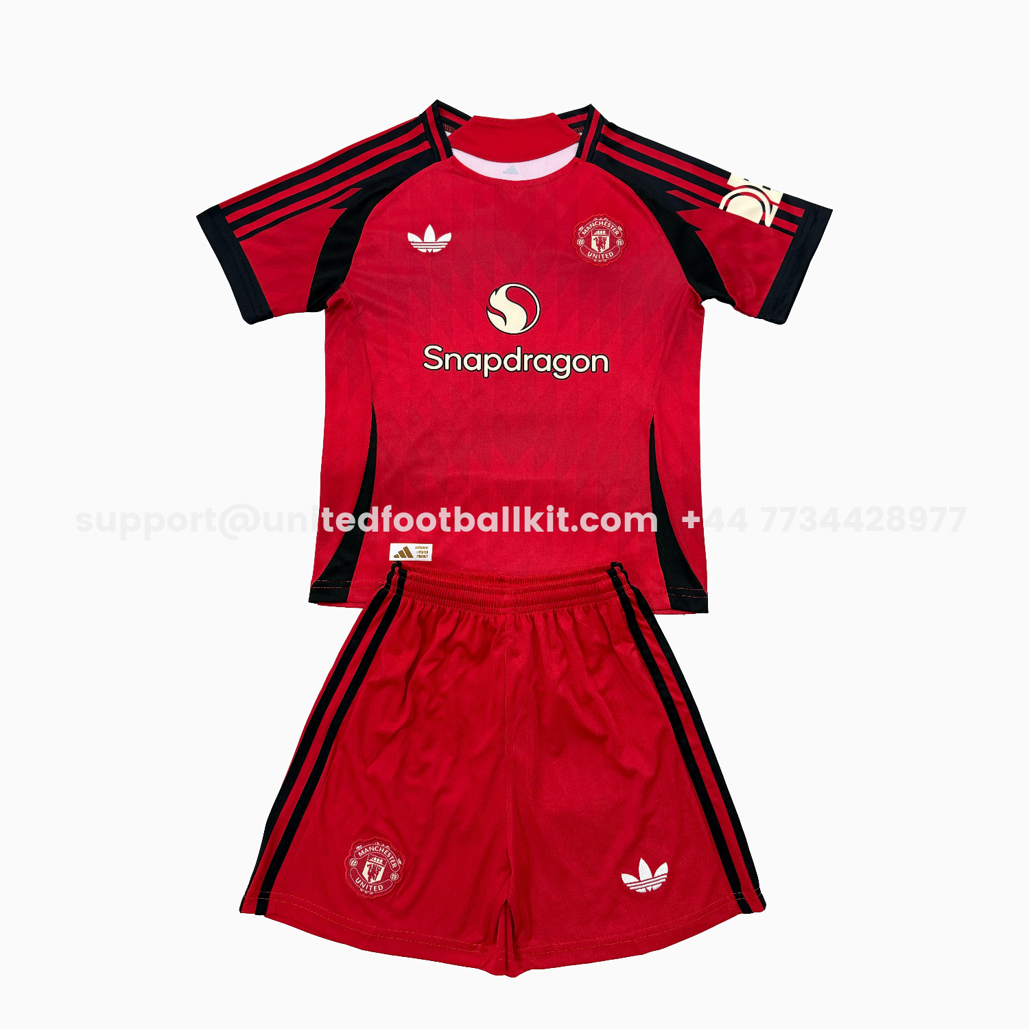 Unitedfootballkit.com | Manchester United 25-26 Red Concept Kids Kit -Customize Name, Number and Patch | Worldwide Shipping