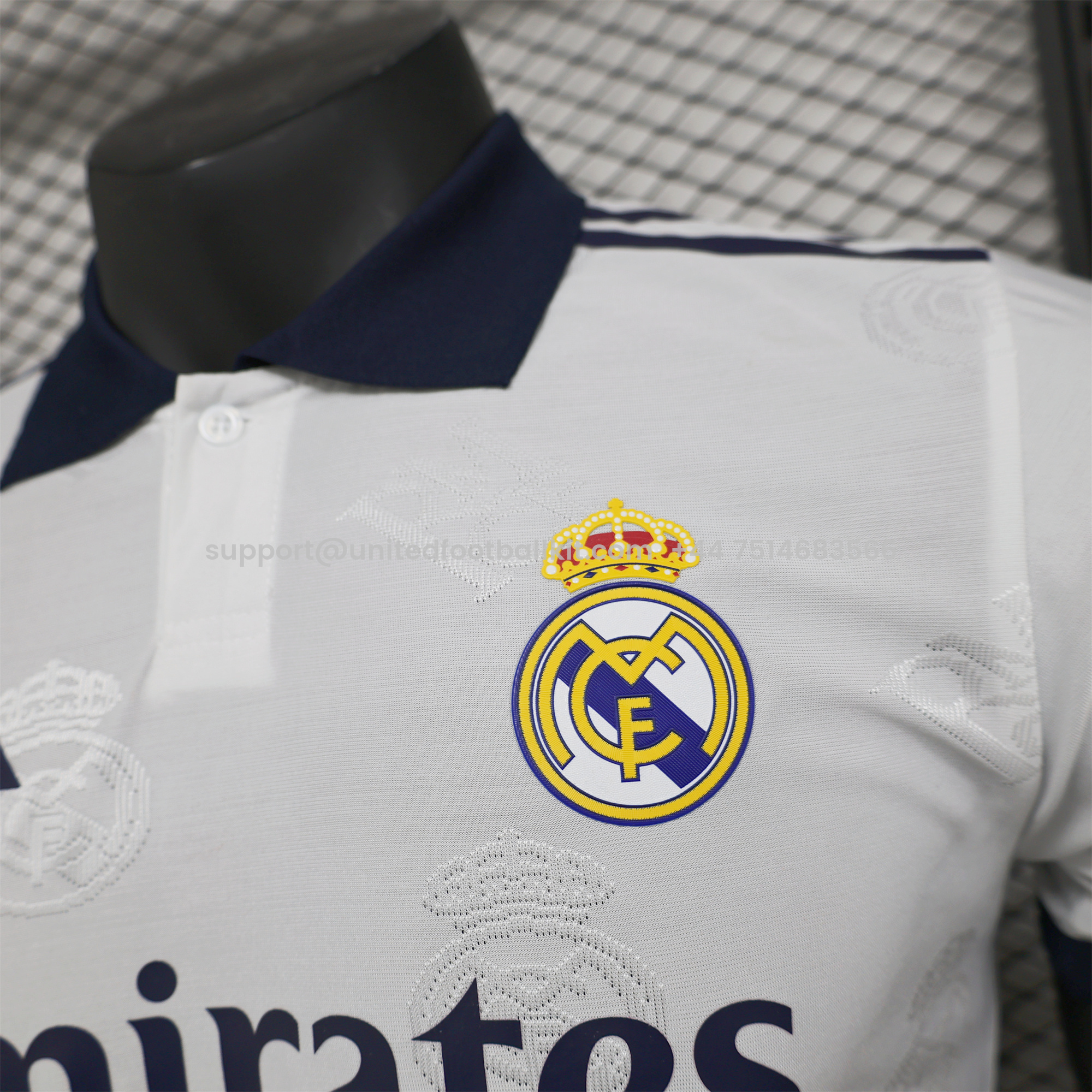 Unitedfootballkit.com | Real Madrid 24-25 White LOGO Special Edition Jersey - Player Version -Customize Name, Number and Patch | Worldwide Shipping