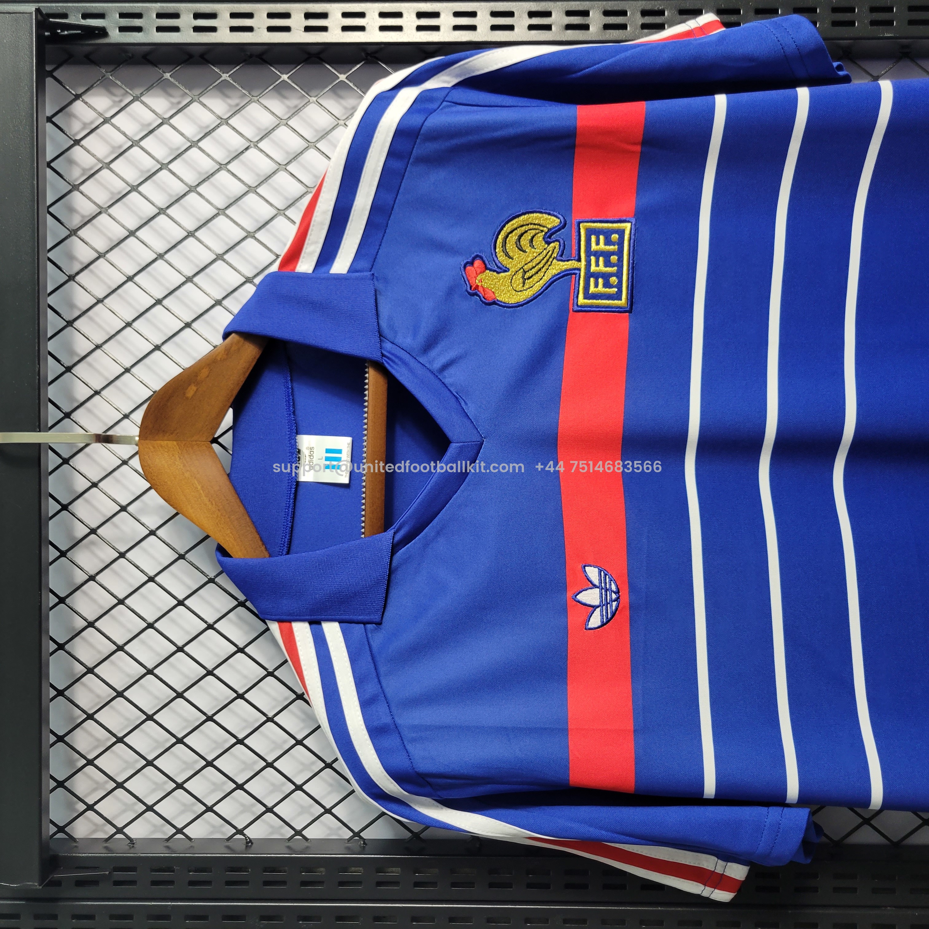 Unitedfootballkit.com | Retro France 1984 Home Stadium Jersey -Customize Name, Number and Patch | Worldwide Shipping