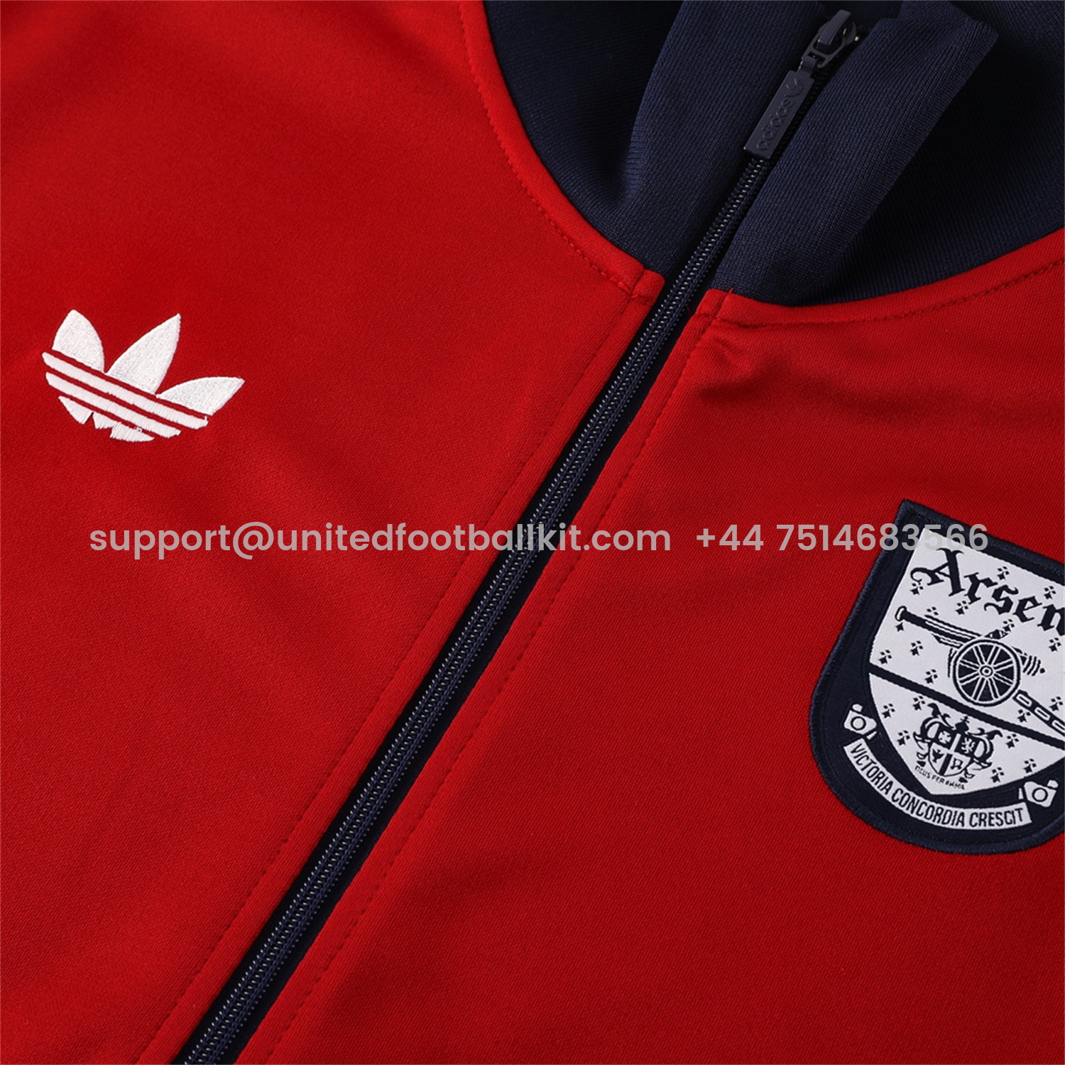 Unitedfootballkit.com | Arsenal 24-25 Throwback Jacket Training Tracksuit - Red Jackets & Blue Pants -Customize Name, Number and Patch | Worldwide Shipping