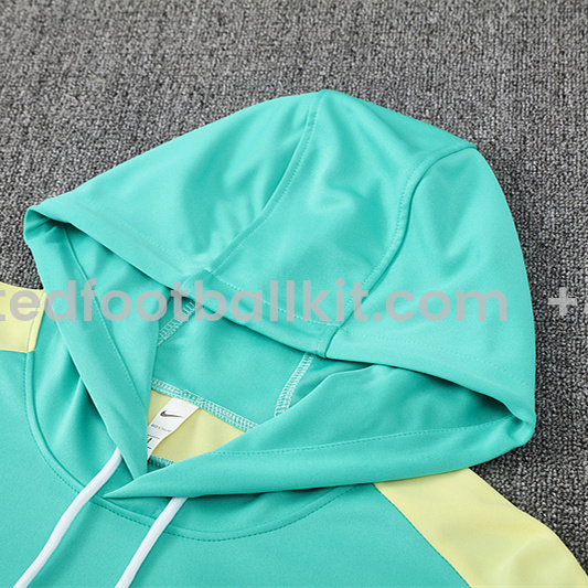 Unitedfootballkit.com | Club América 2025 Training Hoodie Set - Green Hoodie and Deep Blue Pants -Customize Name, Number and Patch | Worldwide Shipping